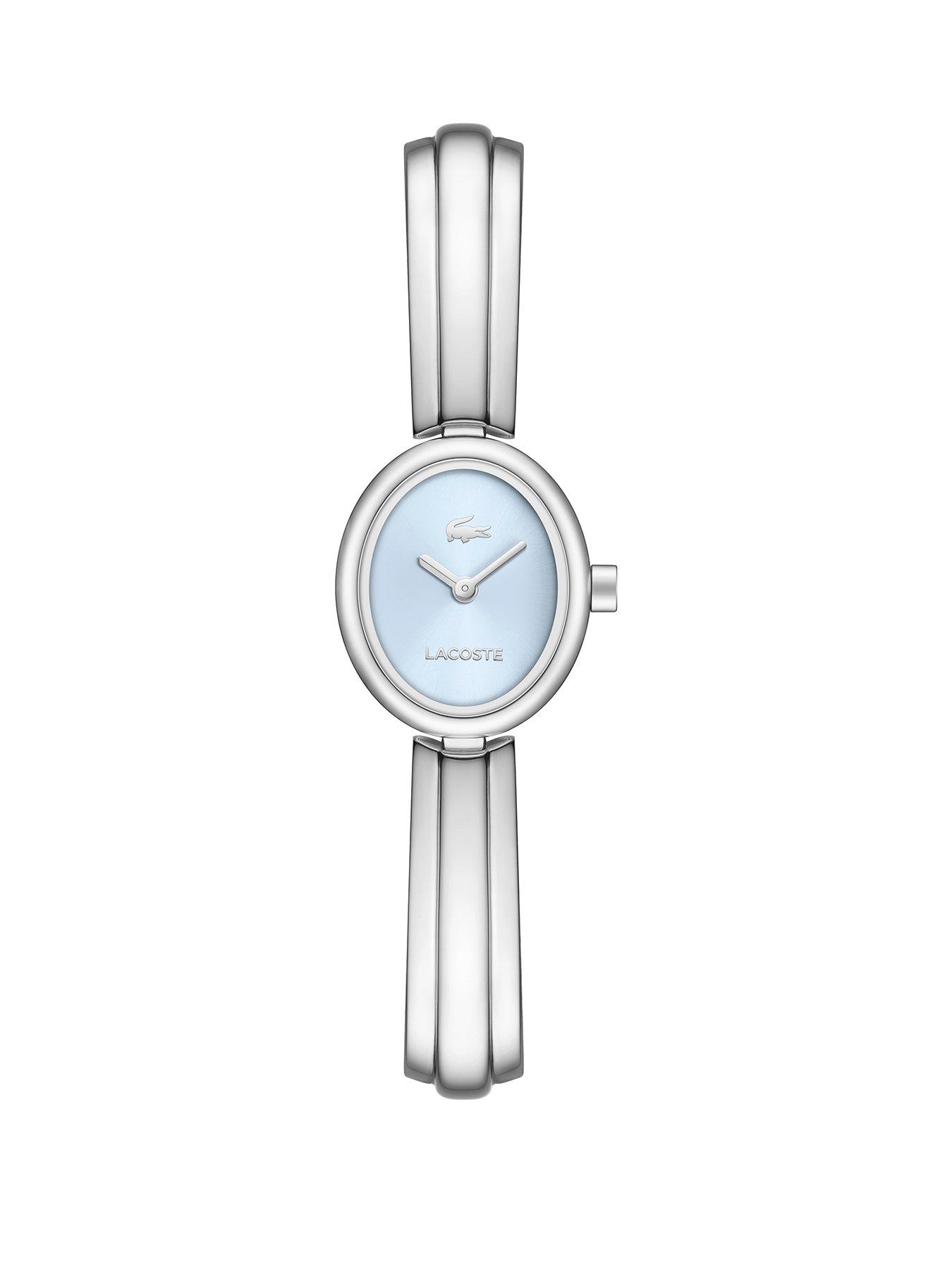 Lacoste Ladies Lacoste Suzanne Ice Blue Dial and Stainless Steel Bangle Bracelet Watch