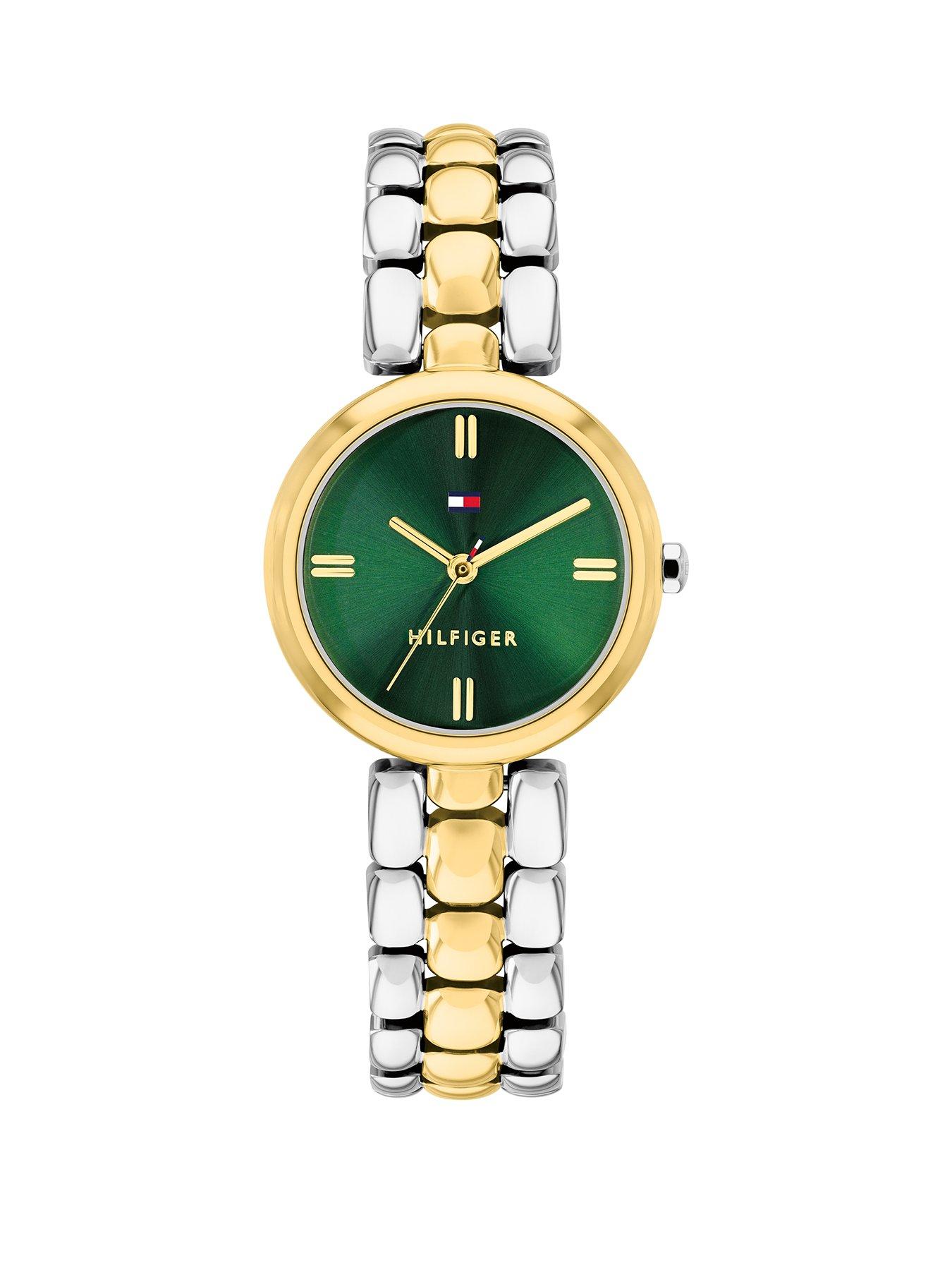 Tommy Hilfiger Tommy Hilfiger Women's Two Toned Stainless Steel and Gold IP Bracelet Watch