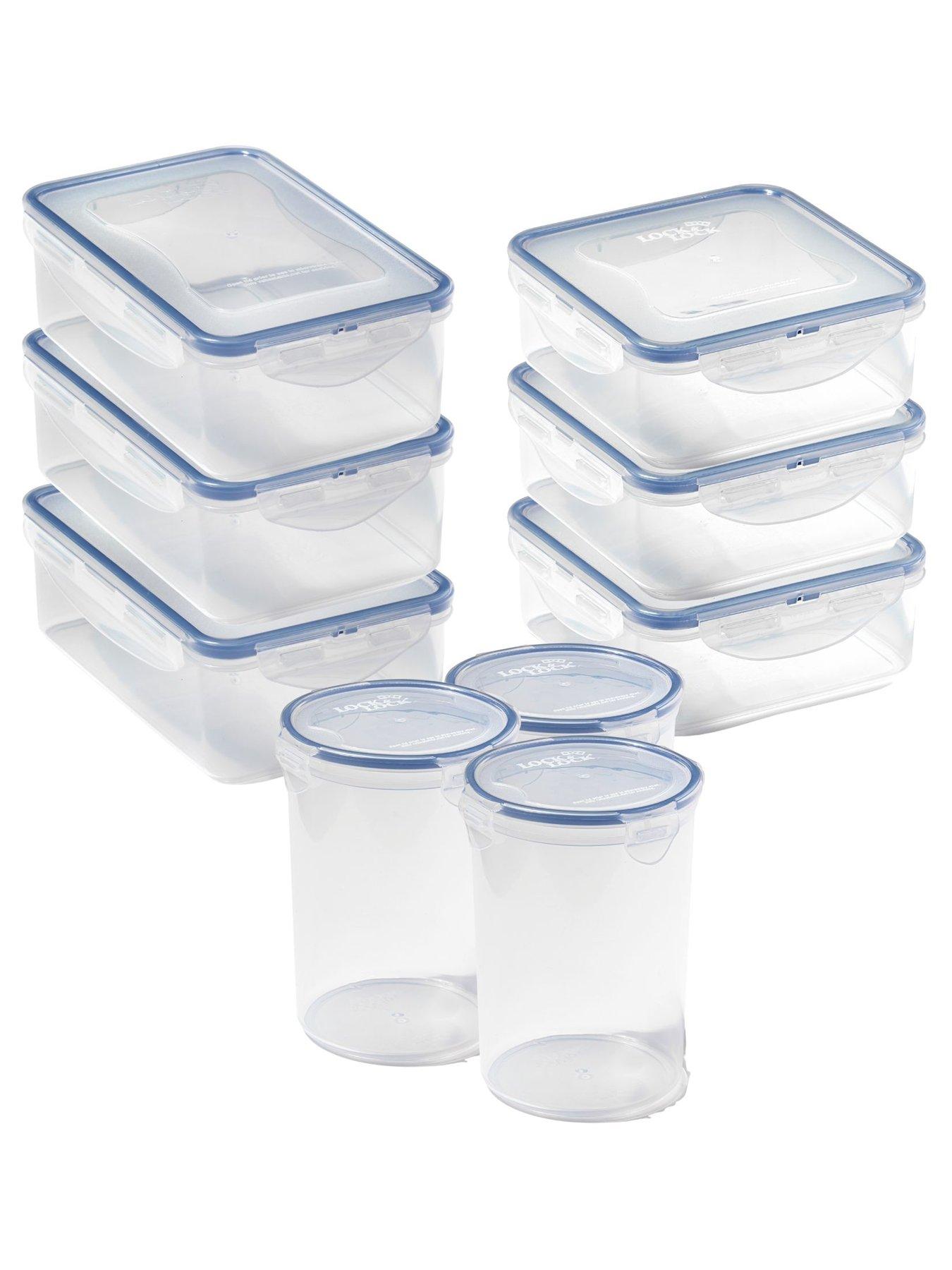 Image 1 of 7 of Lock and Lock Classic 9 Piece Round, Rectangular &amp; Square Container Set