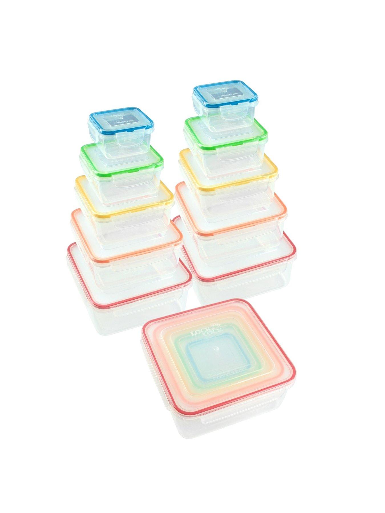 Image 1 of 4 of Lock and Lock Classic 10 Piece Square Nesting Container Set