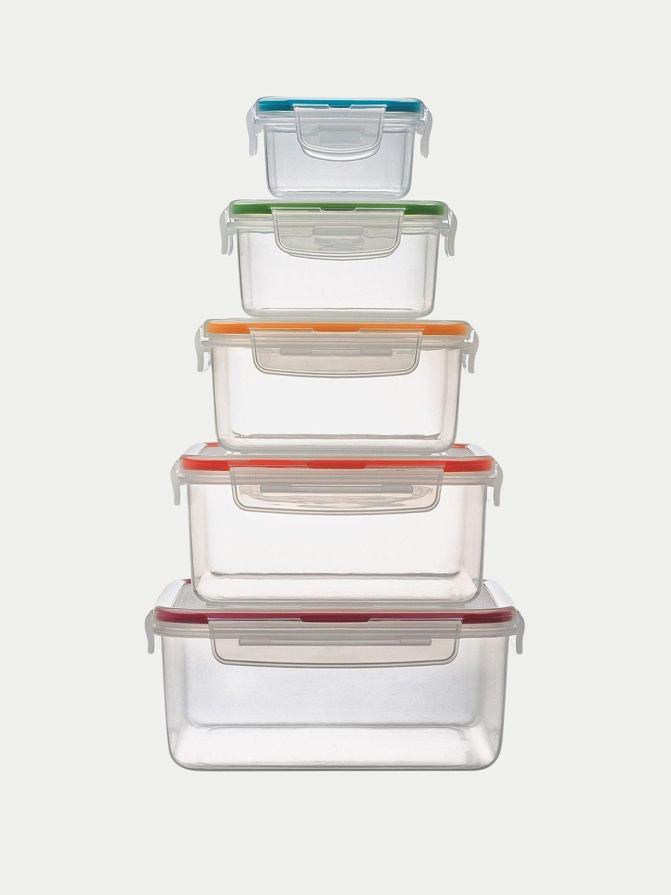 Image 2 of 7 of Lock and Lock Classic 10 Piece Square &amp; Round Nesting Container Set