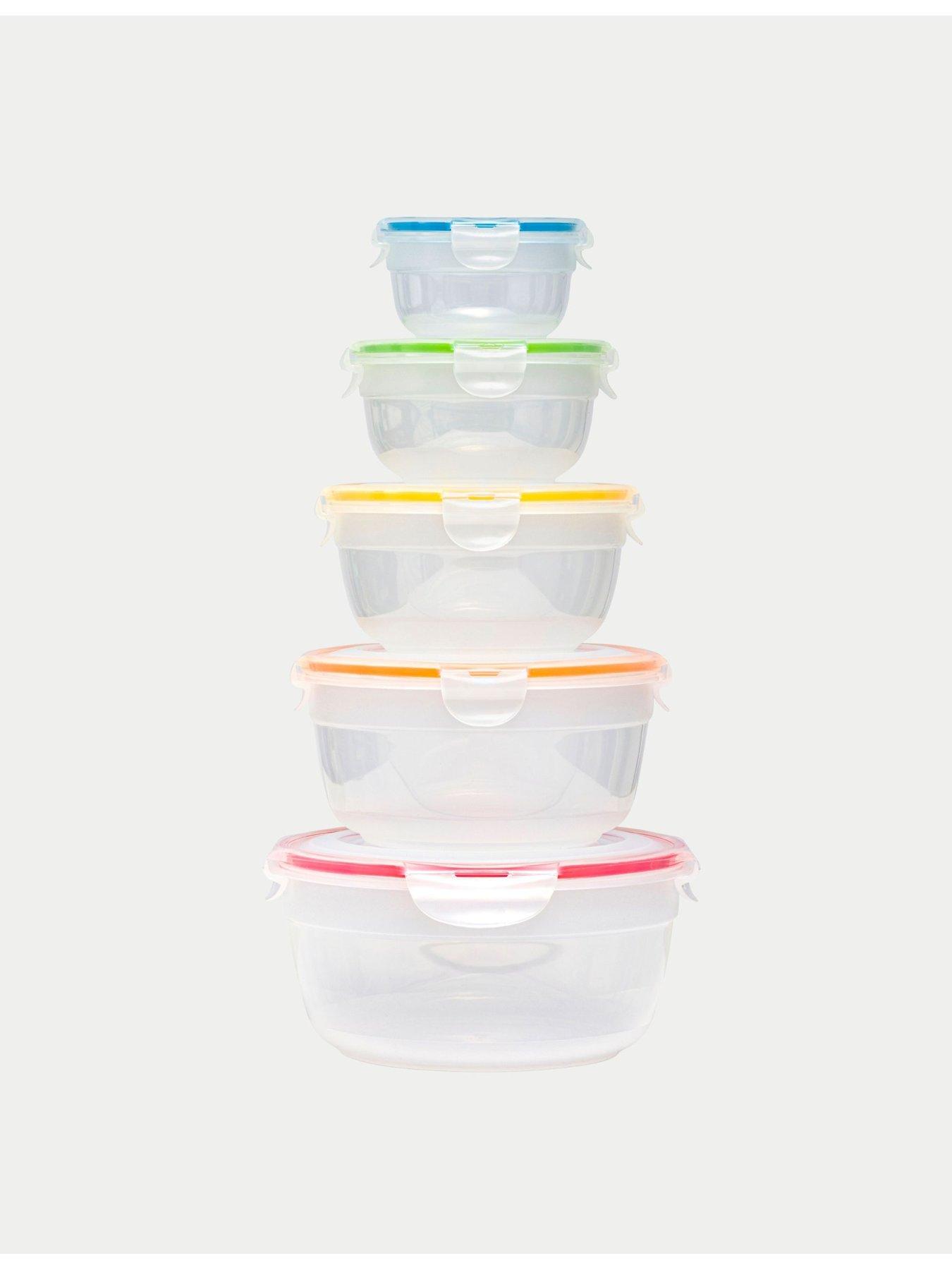 Image 4 of 7 of Lock and Lock Classic 10 Piece Square &amp; Round Nesting Container Set