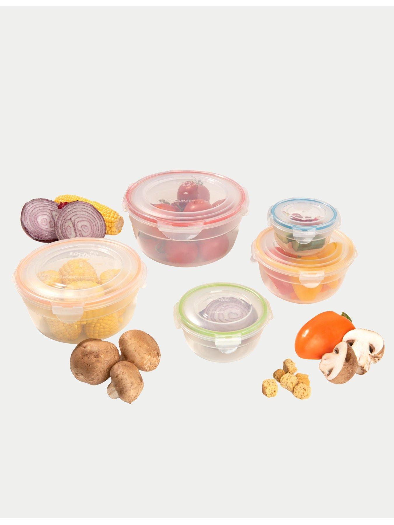 Image 7 of 7 of Lock and Lock Classic 10 Piece Square &amp; Round Nesting Container Set