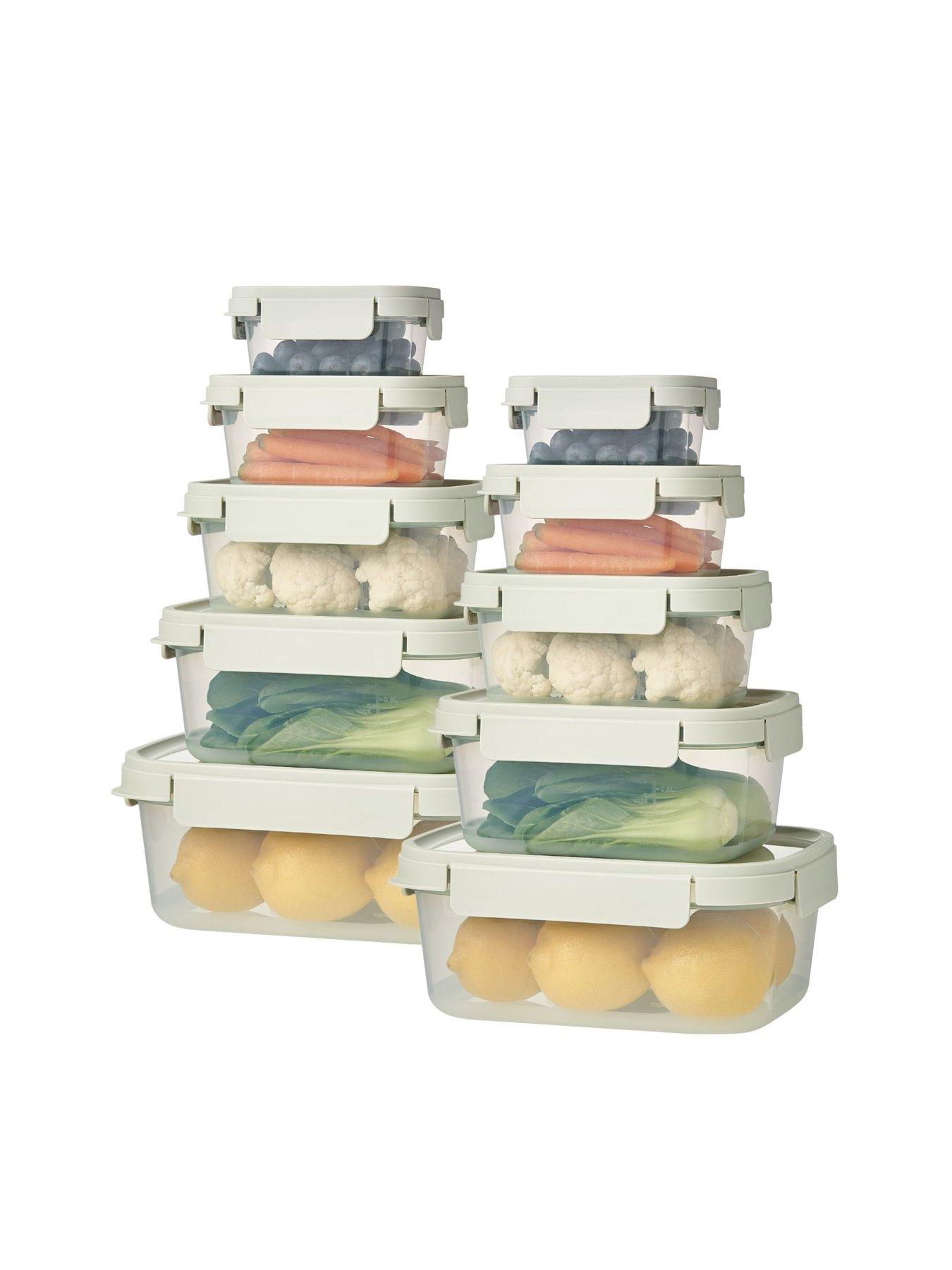 Image 1 of 7 of Lock and Lock NestnLock 10 Piece Container Set Sage Lids