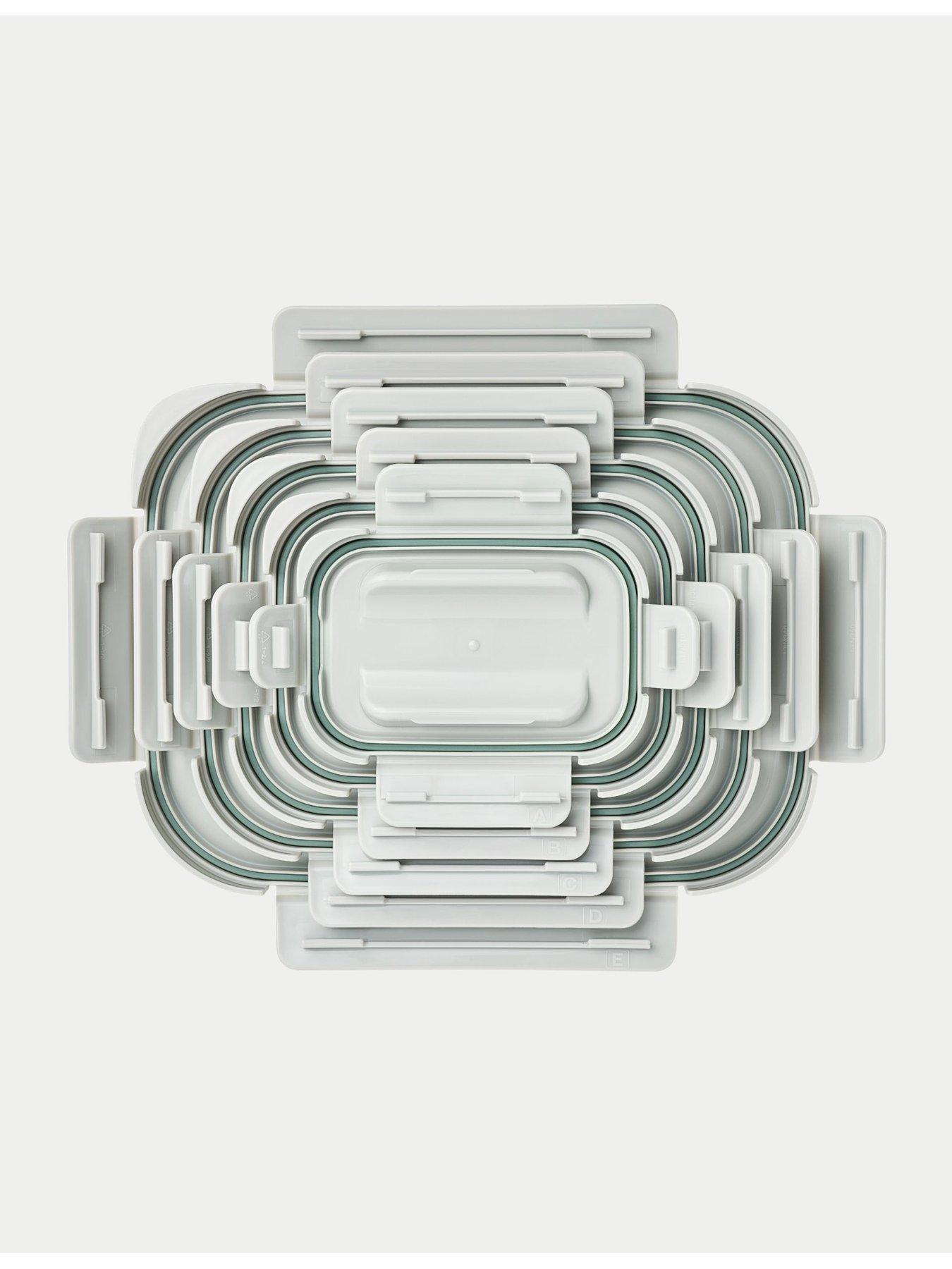 Image 4 of 7 of Lock and Lock NestnLock 10 Piece Container Set Sage Lids