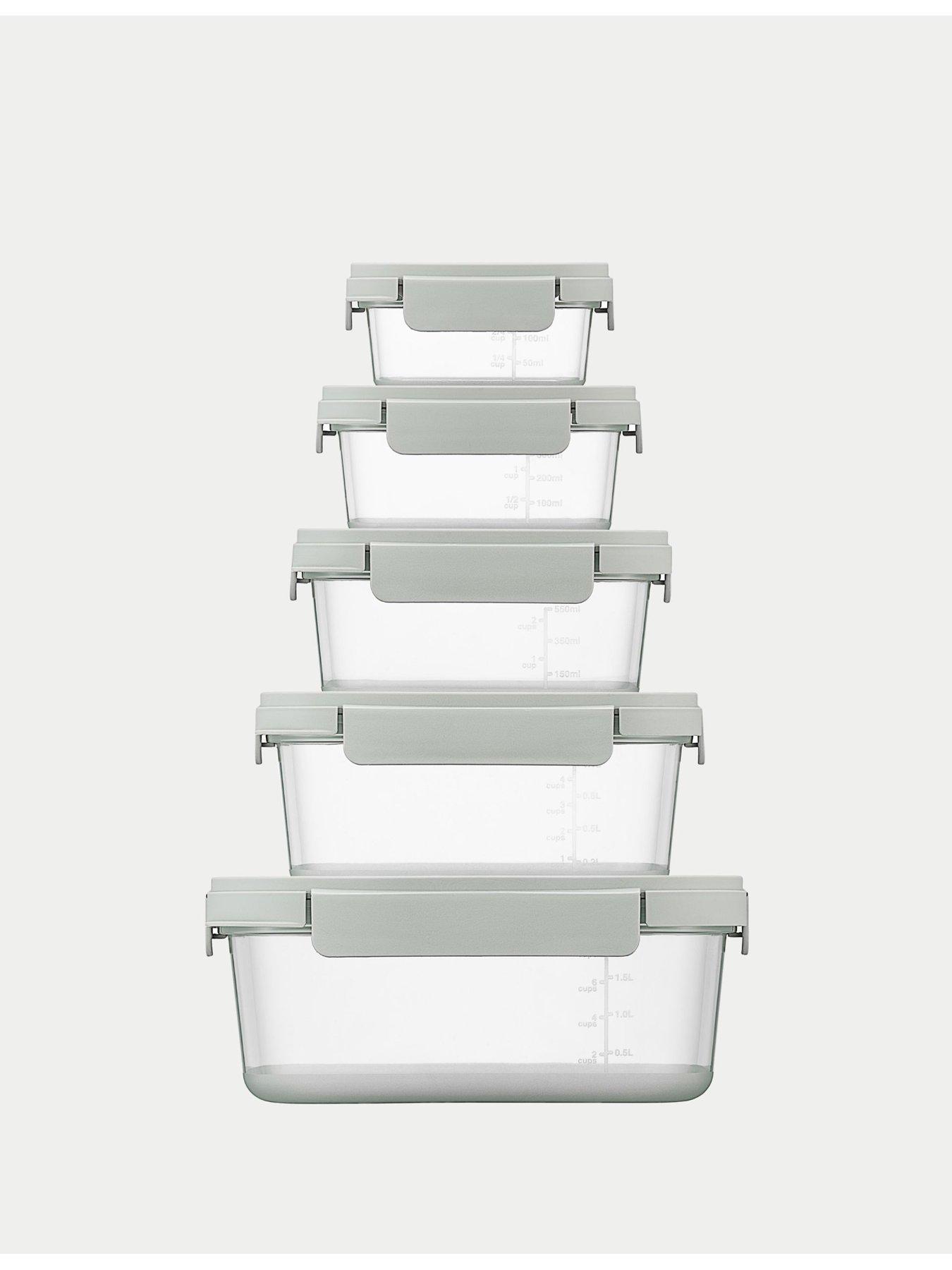 Image 5 of 7 of Lock and Lock NestnLock 10 Piece Container Set Sage Lids
