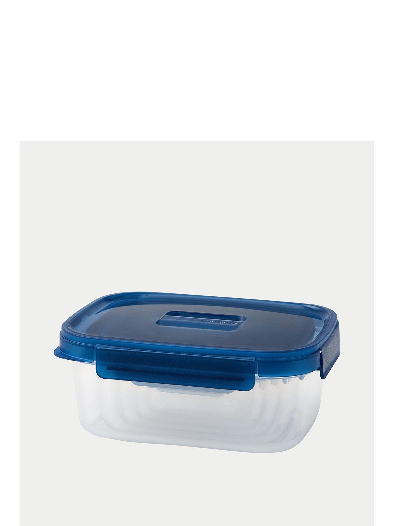 Image 2 of 5 of LocknLock NestnLock 10 Piece Container Set Blue Lids
