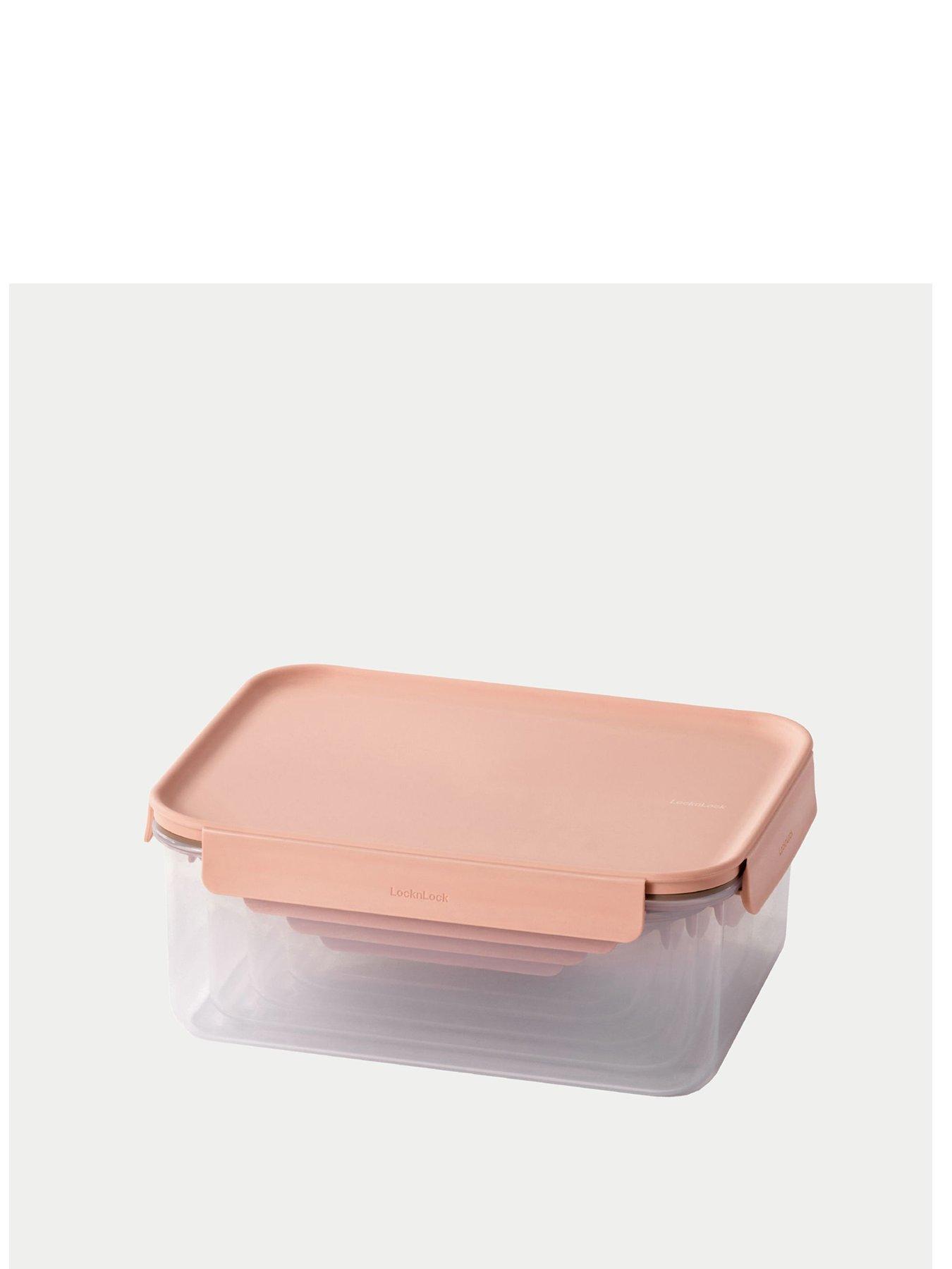 Image 2 of 4 of Lock and Lock Classic Plus Rectangular 8 Piece Nesting Set Pink