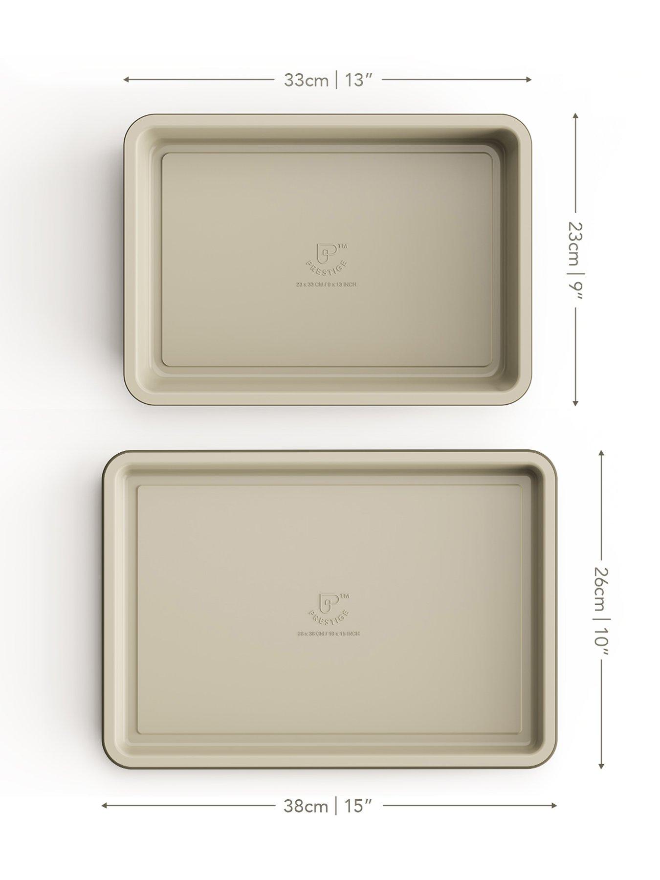 Image 2 of 5 of Prestige Ceramic Edition - 2 Piece Roast &amp; Bake Set: Large Oven Tray , Medium Roasting Tin: Urban Olive