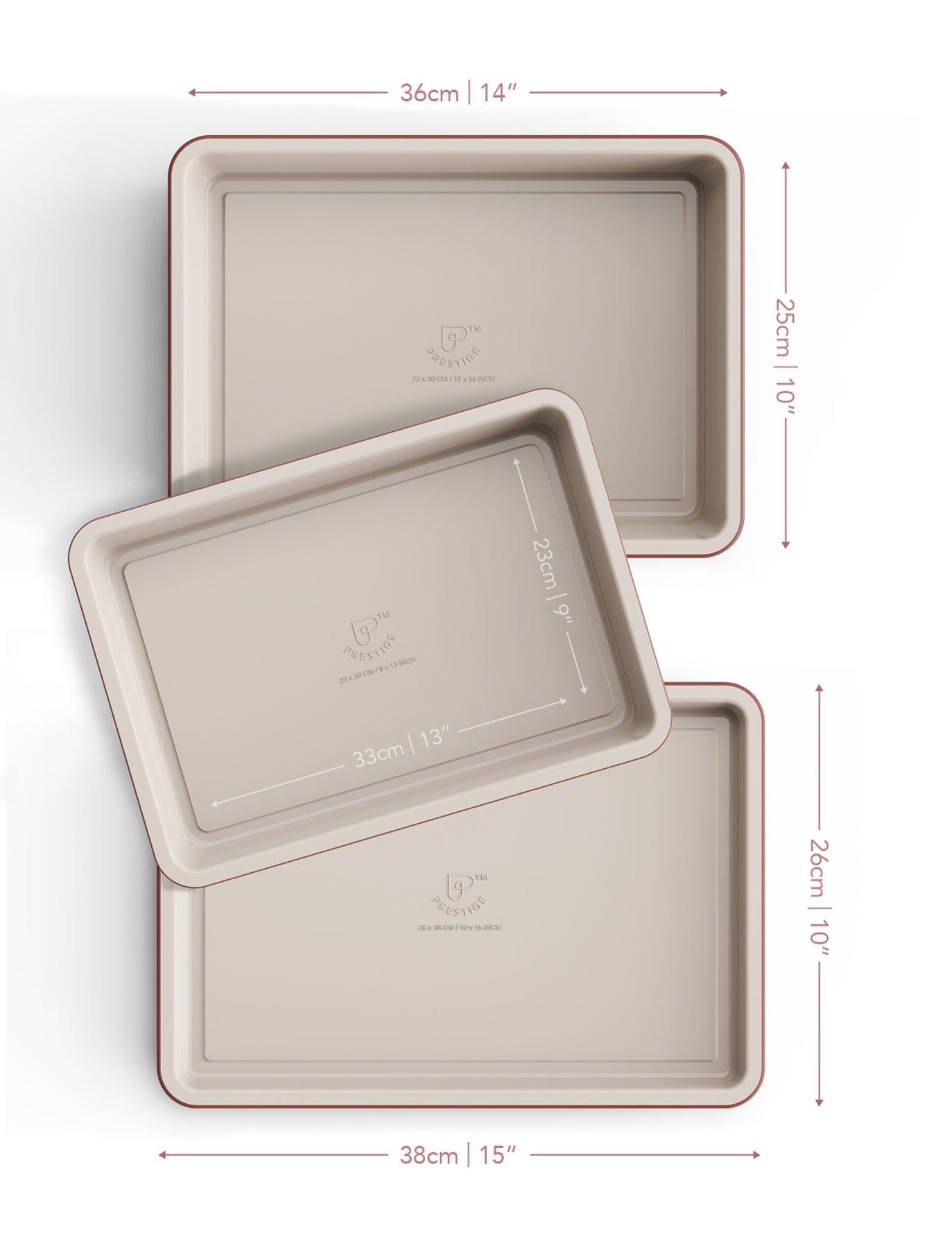 Image 2 of 5 of Prestige Ceramic Edition - 3 Piece Ovenware Set: Large Oven Tray , Large Roasting Tin , Medium Roasting Tin: Earth Rose