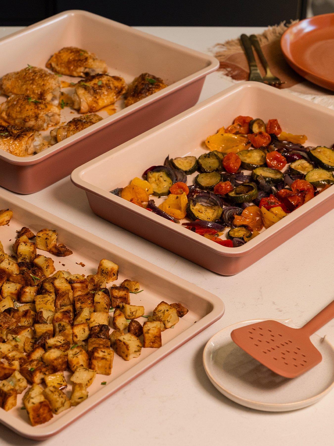 Image 5 of 5 of Prestige Ceramic Edition - 3 Piece Ovenware Set: Large Oven Tray , Large Roasting Tin , Medium Roasting Tin: Earth Rose