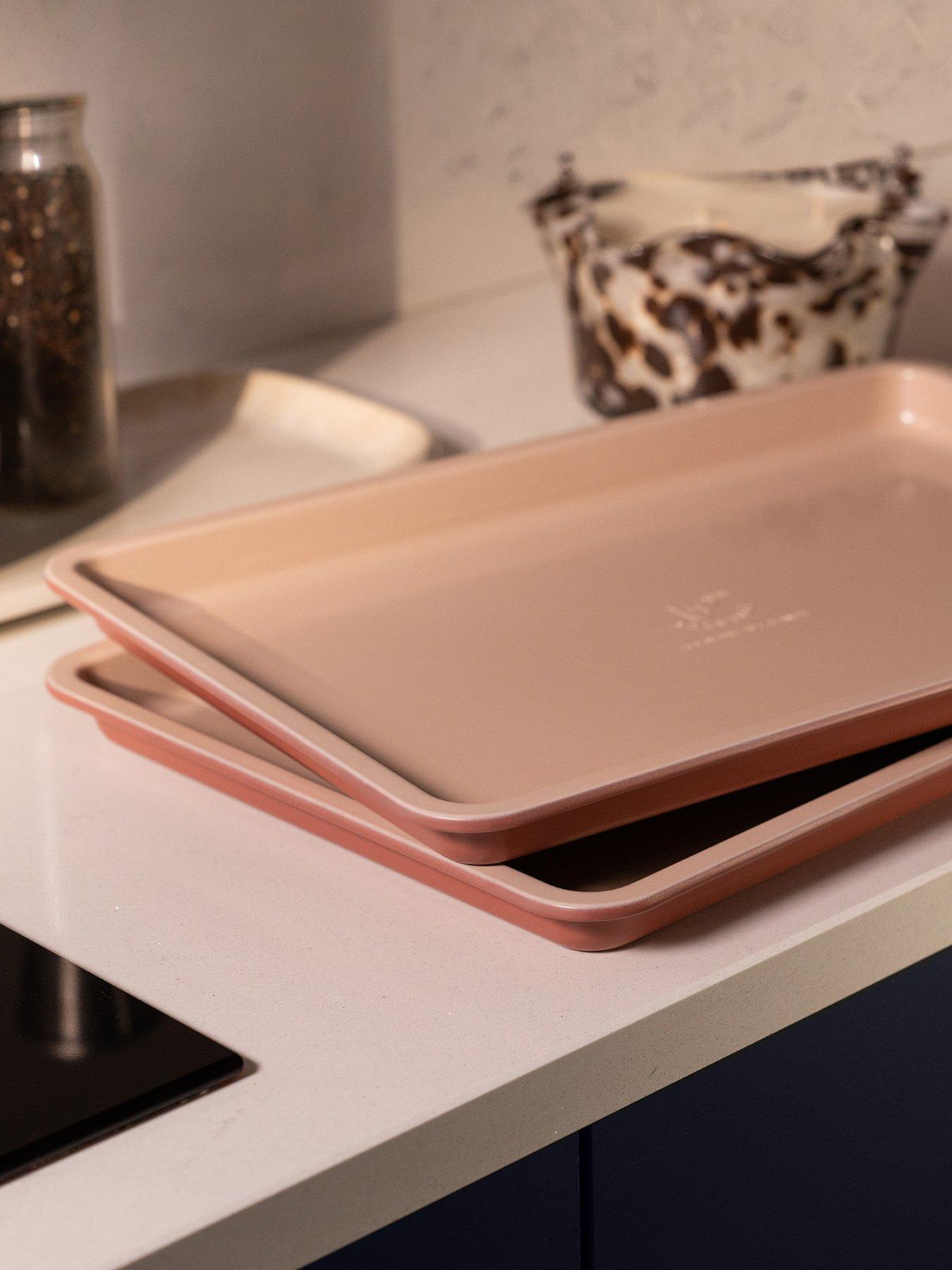 Image 4 of 5 of Prestige Ceramic Edition - 2 Piece Oven Tray Set: Large Oven Tray X 2: Earth Rose