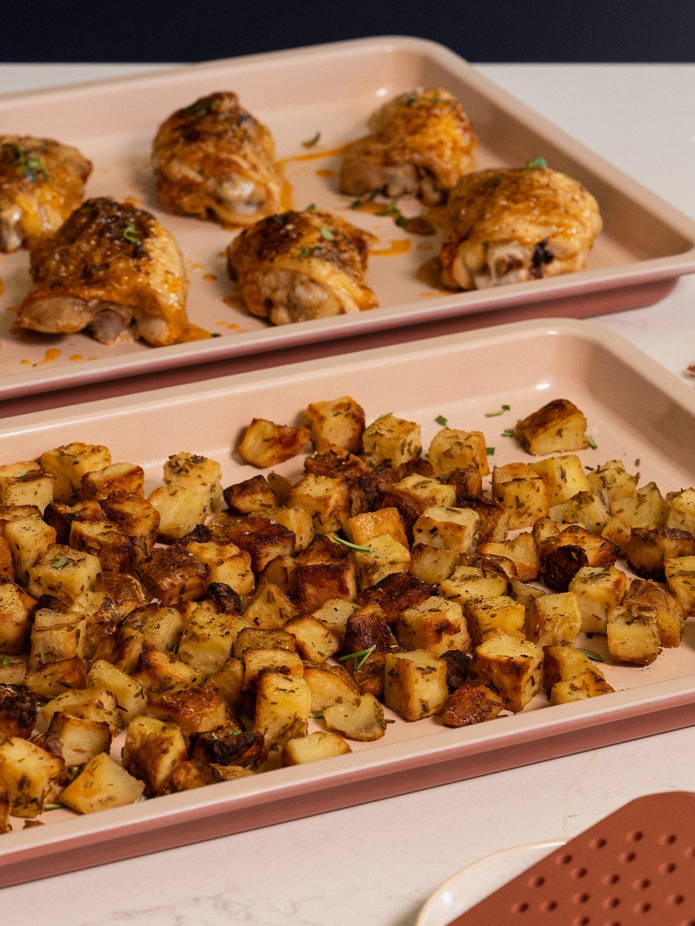 Image 5 of 5 of Prestige Ceramic Edition - 2 Piece Oven Tray Set: Large Oven Tray X 2: Earth Rose