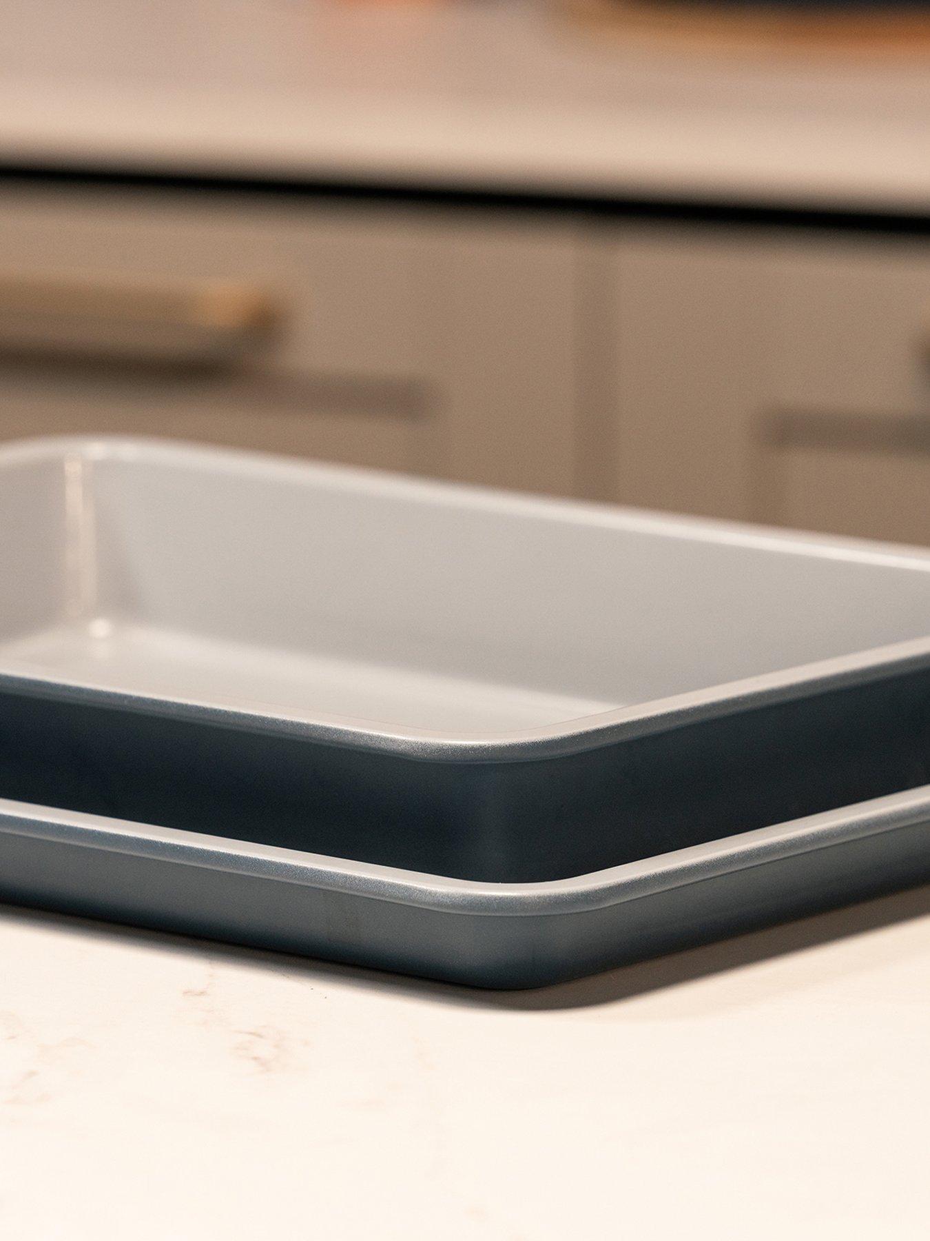 Image 4 of 5 of Prestige Ceramic Edition - 2 Piece Oven Tray Set: Large Oven Tray X 2: French Navy