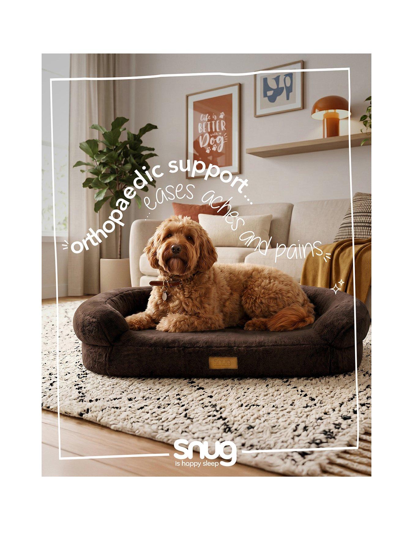Image 2 of 7 of Snug Comfy Orthopaedic Pet Bed Brown -  Large