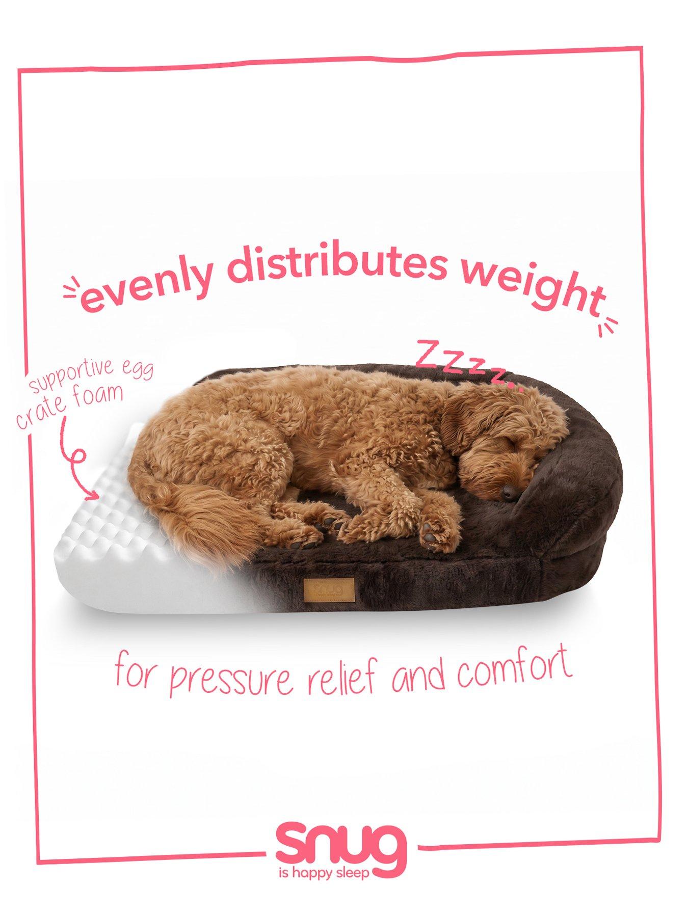 Image 3 of 7 of Snug Comfy Orthopaedic Pet Bed Brown -  Large