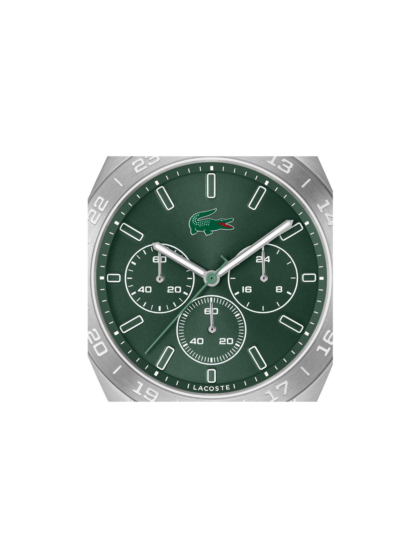 Image 4 of 5 of Lacoste Watches Men's Boston Green Dial and Stainless Steel Bracelet Chronograph Watch