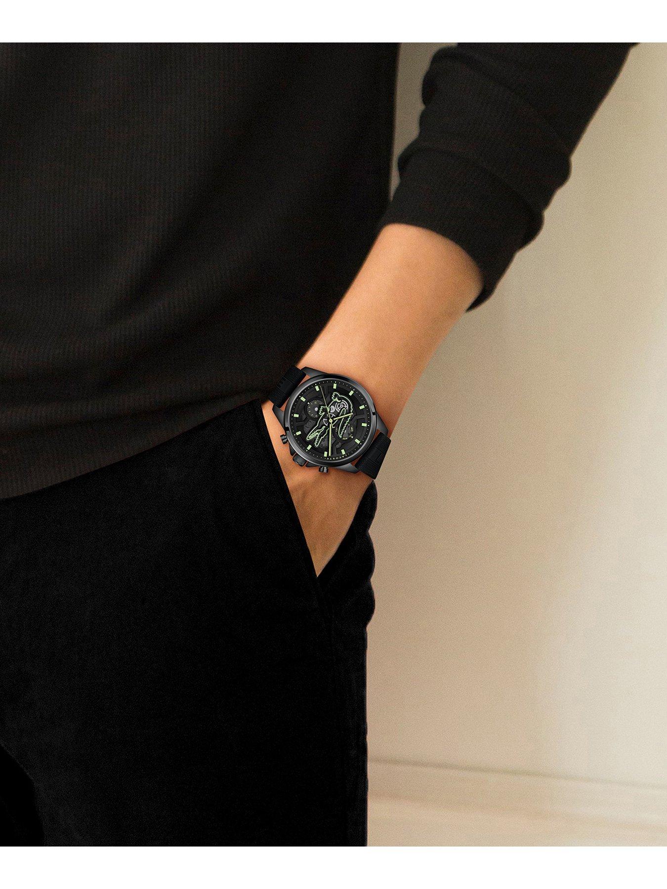 Image 5 of 5 of Lacoste Arthor Skeleton Dial and Black Silicone Strap Multifunction Watch