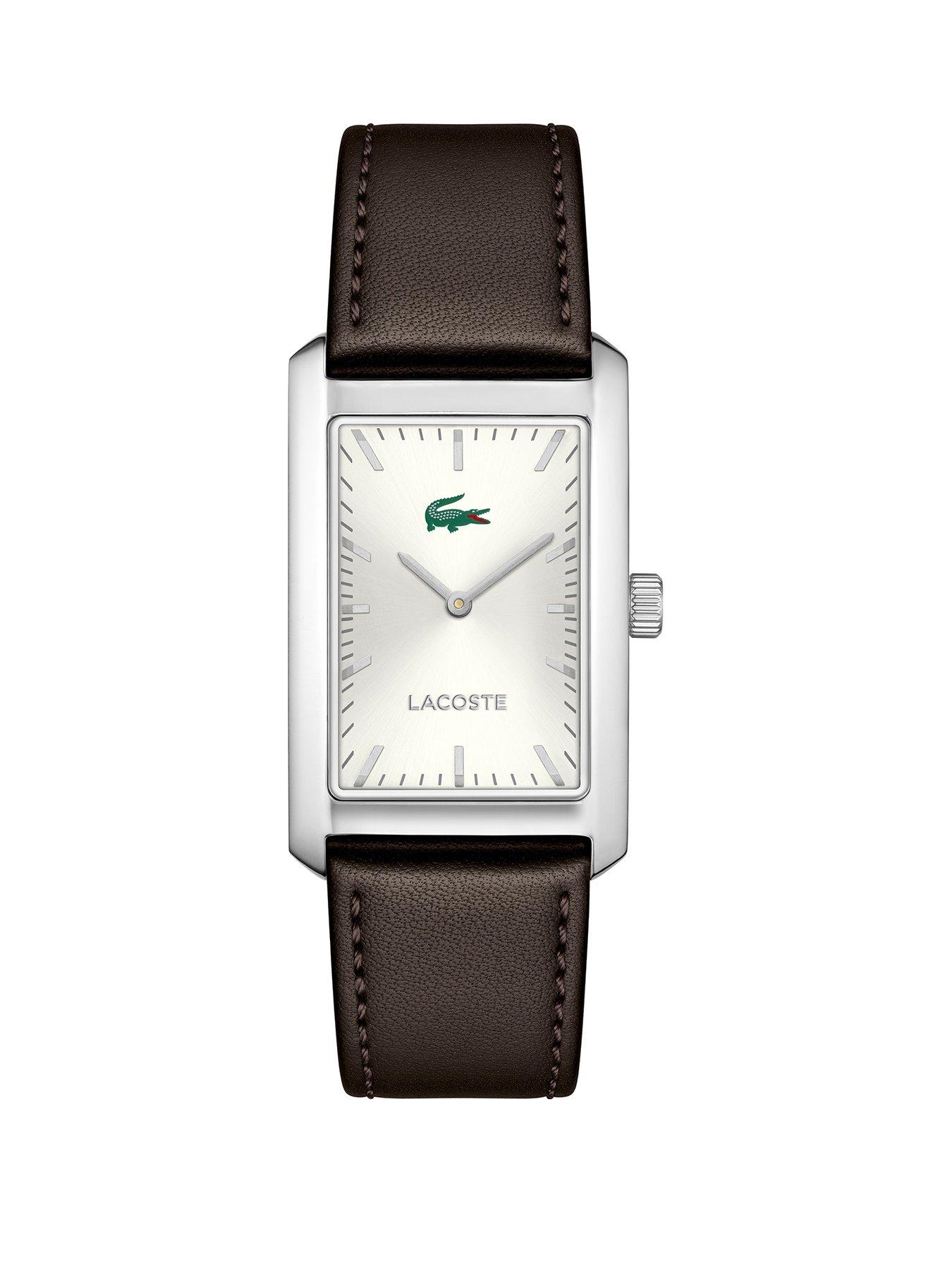 Lacoste Lacoste Men's Santiago Tank Brown Leather Strap Watch