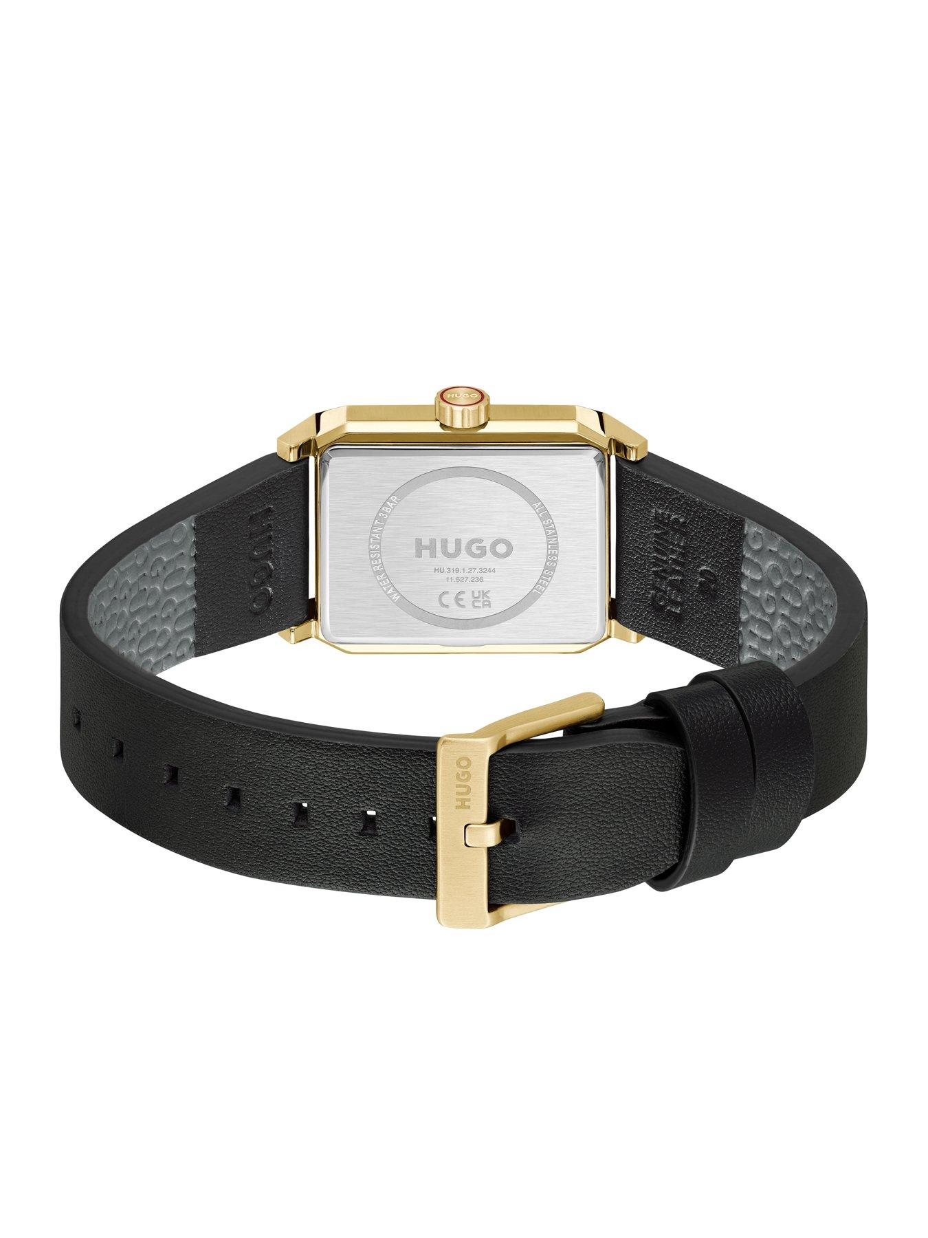 Image 4 of 8 of HUGO Gents HUGO #STEEZE Black Leather Watch