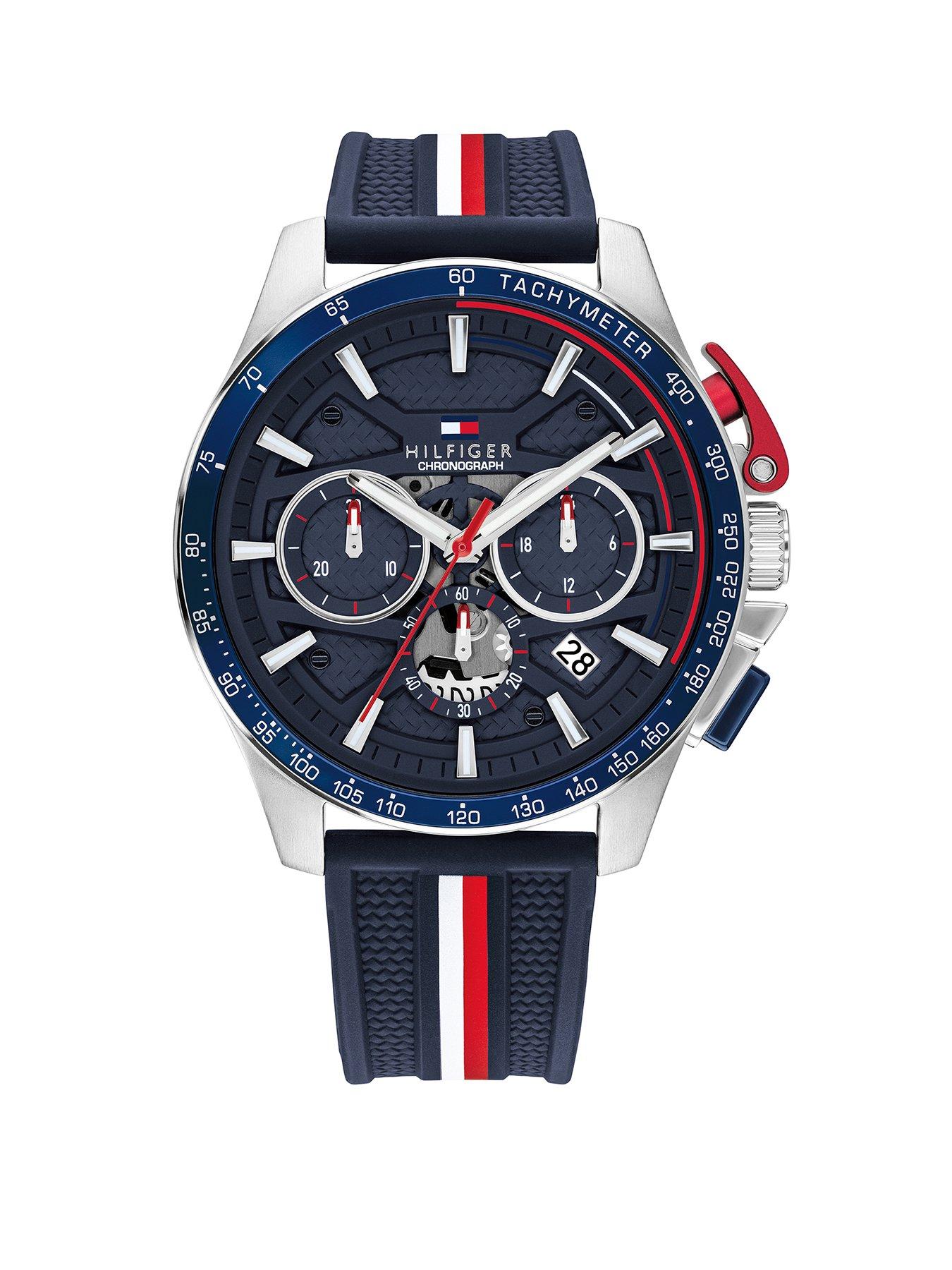 Tommy Hilfiger Tommy Hilfiger Men's Blue Silicone Chronograph Watch