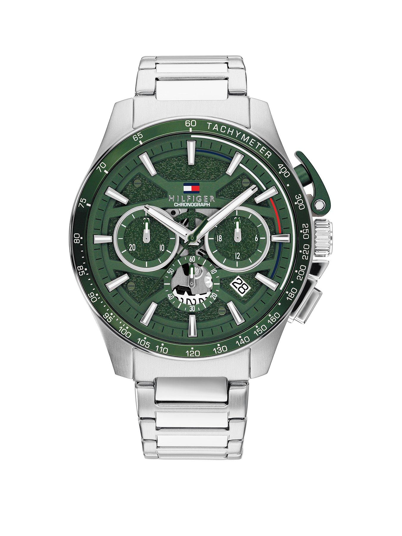 Tommy Hilfiger 1792293 Bank Stainless Steel Green Dial Watch - Image 3