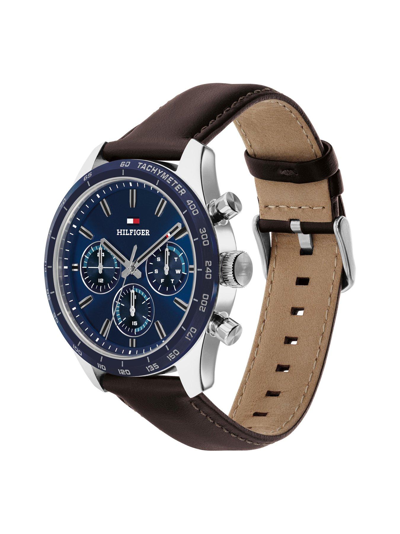Image 2 of 4 of Tommy Hilfiger Men's Brown Leather Strap Watch