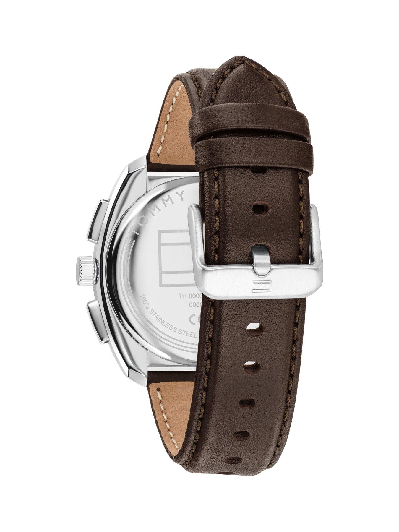 Image 3 of 3 of Tommy Hilfiger Men's Brown Leather Chronograph Watch