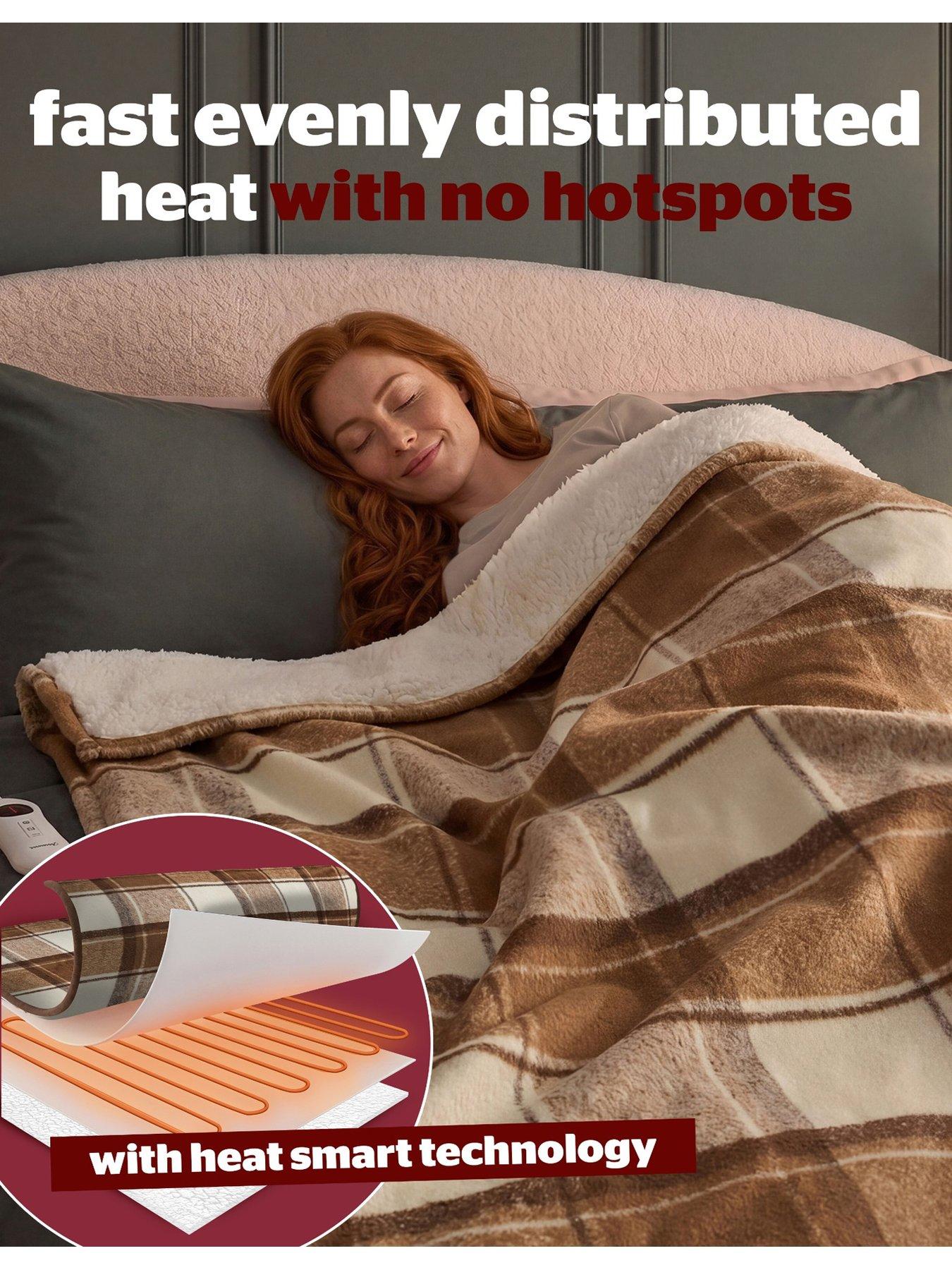 Image 3 of 7 of Silentnight Luxury Check Fleece Heated Throw