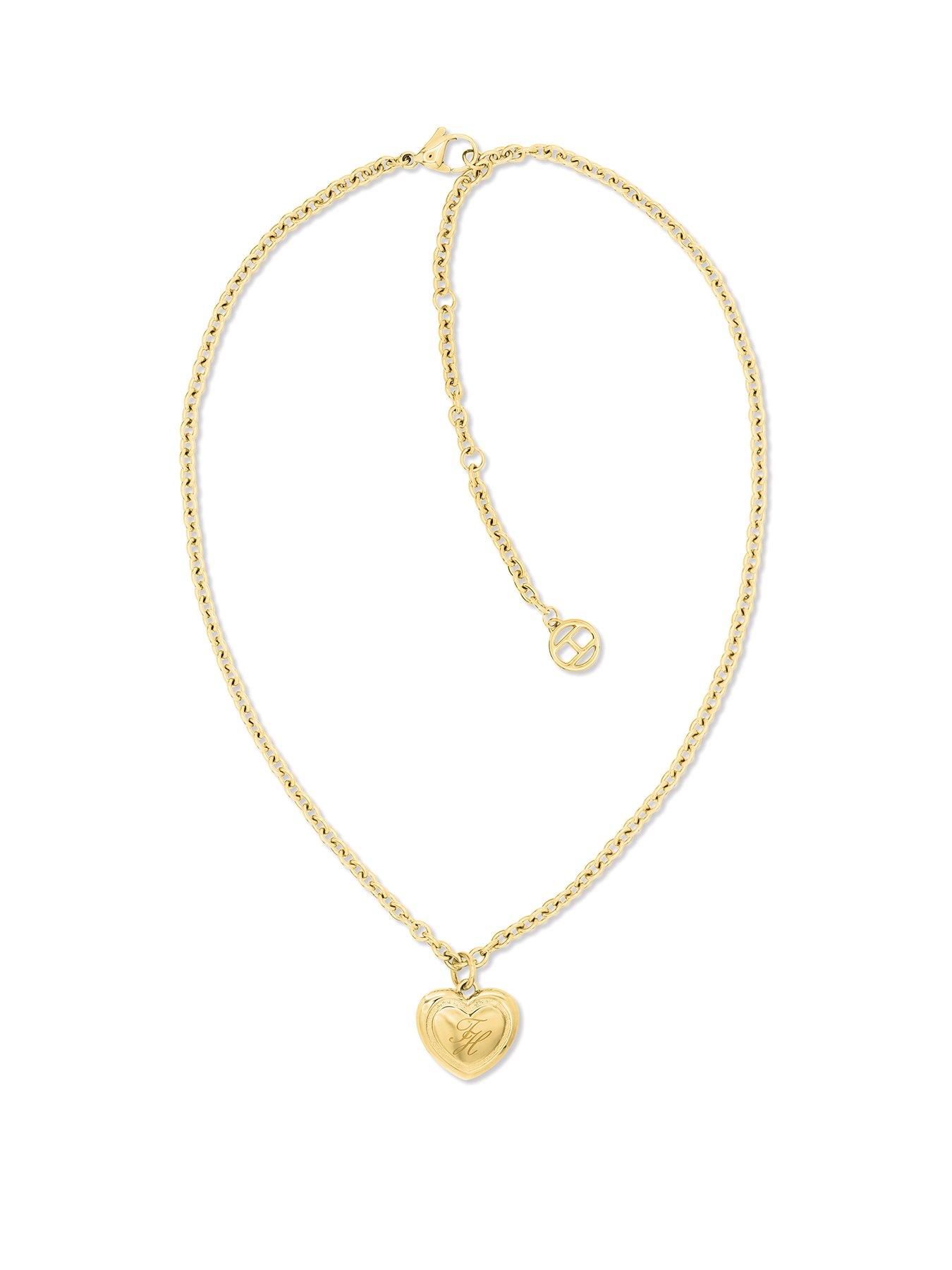 Image 1 of 5 of Tommy Hilfiger Women's Gold Plated Vintage Heart Necklace