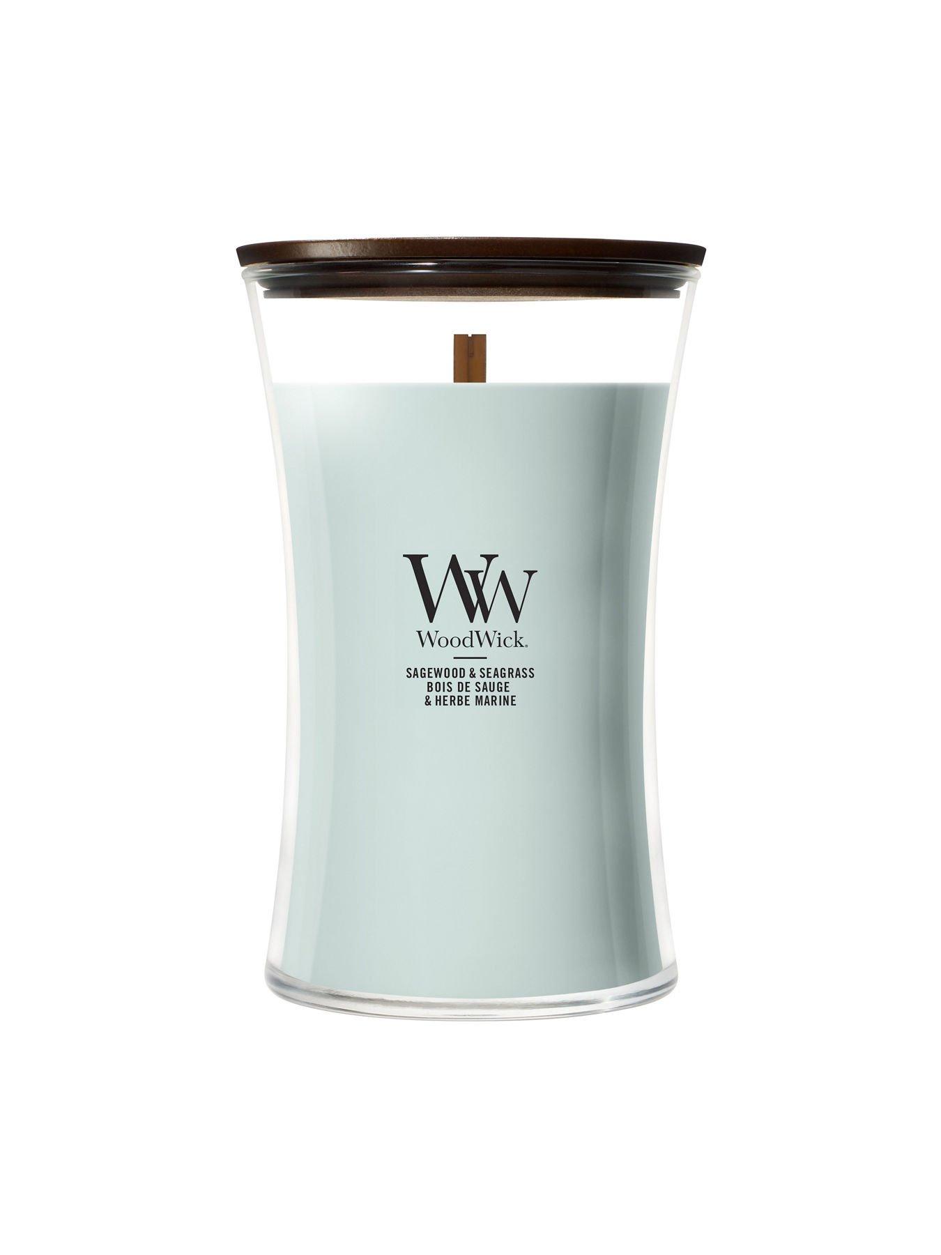 Image 1 of 8 of WoodWick Large Candle - Sagewood & Seagrass