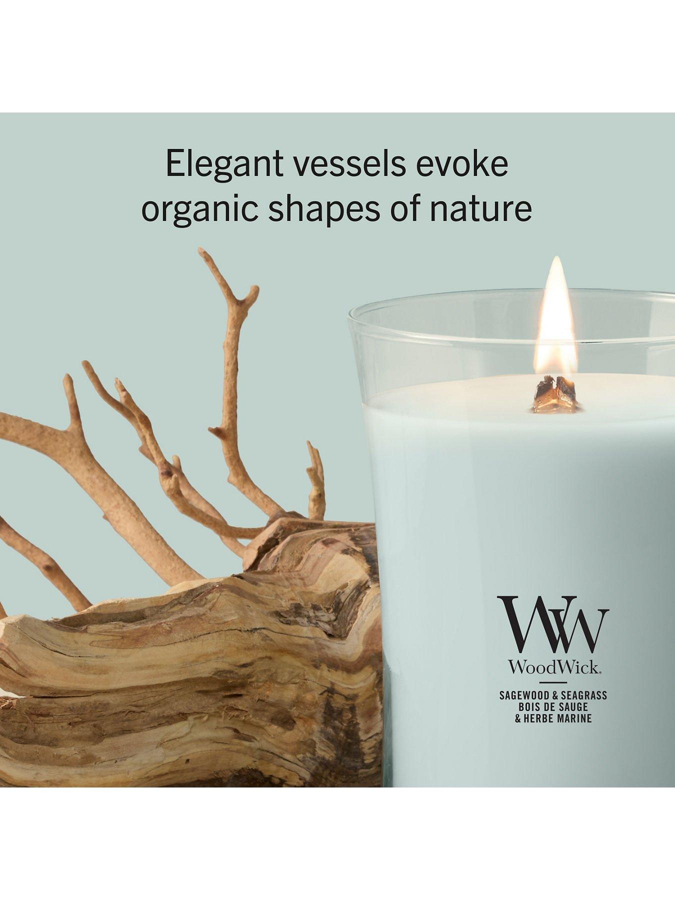 Image 4 of 8 of WoodWick Large Candle - Sagewood & Seagrass