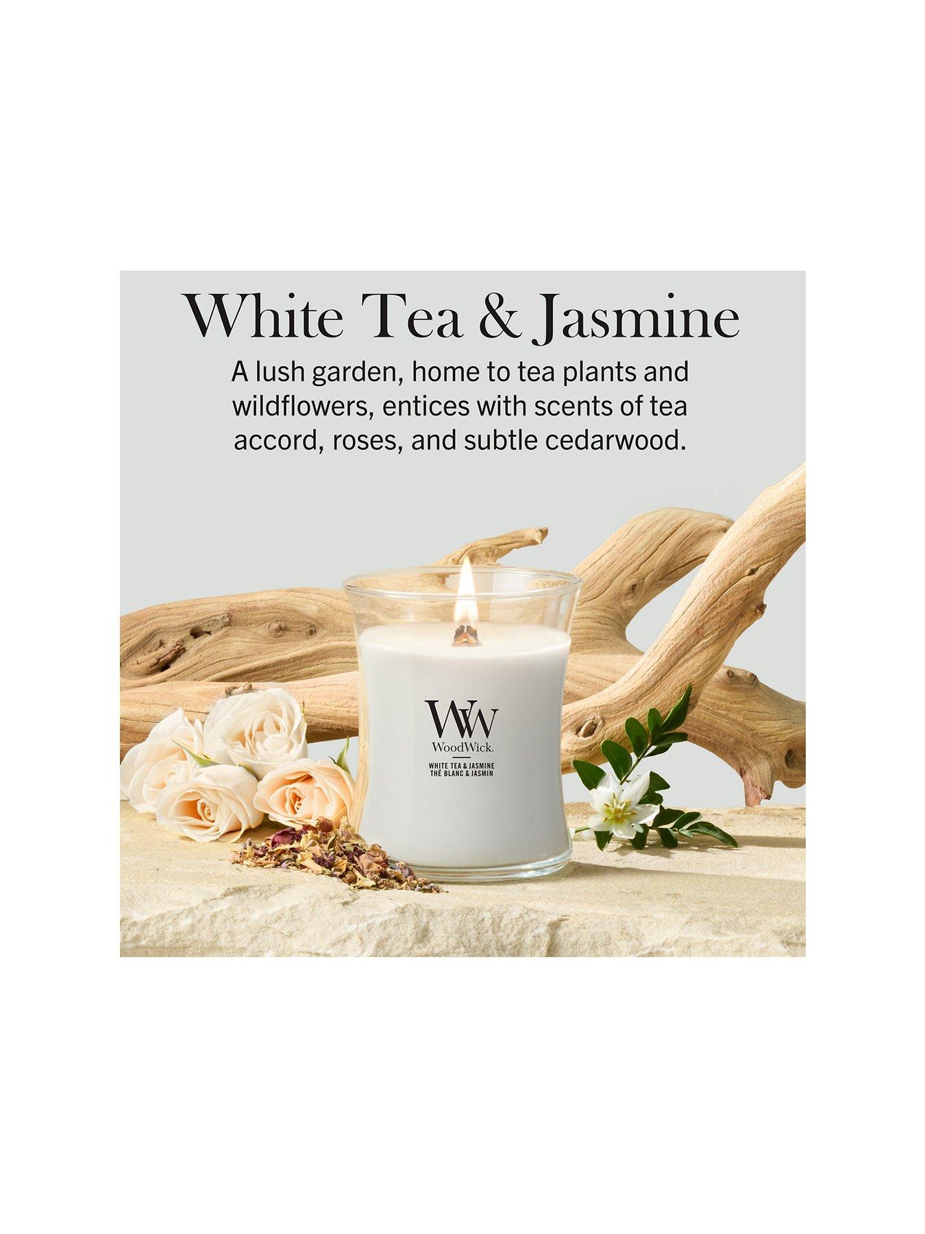 Image 2 of 8 of WoodWick Medium Candle - White Tea & Jasmine