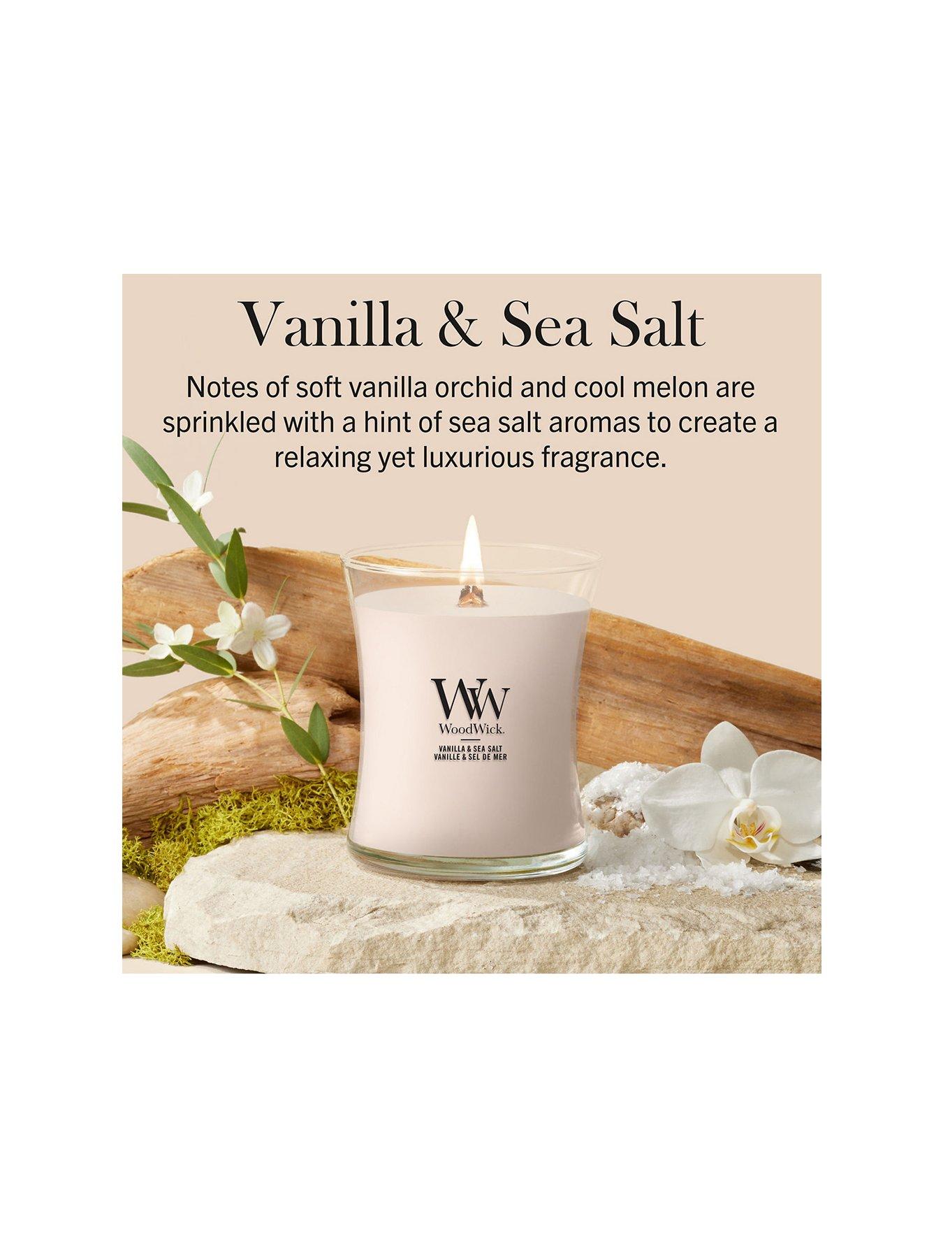 Image 2 of 8 of WoodWick Medium Candle - Vanilla & Sea Salt