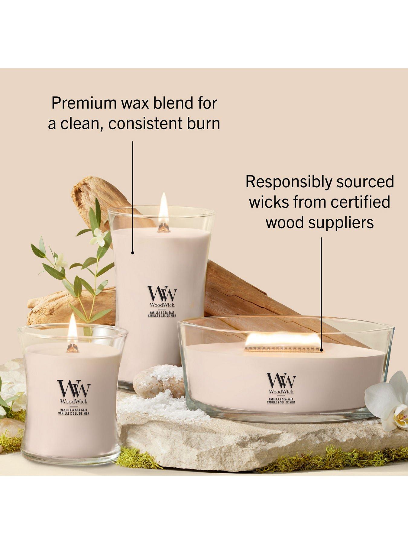 Image 7 of 8 of WoodWick Medium Candle - Vanilla & Sea Salt