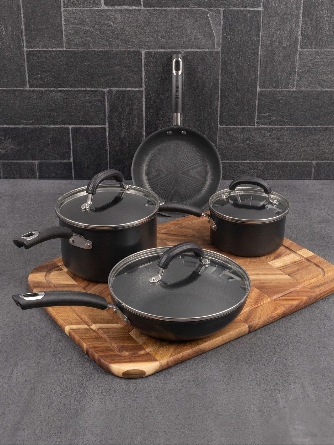 Circulon Total Hard Anodised Cookware Set, 4pce