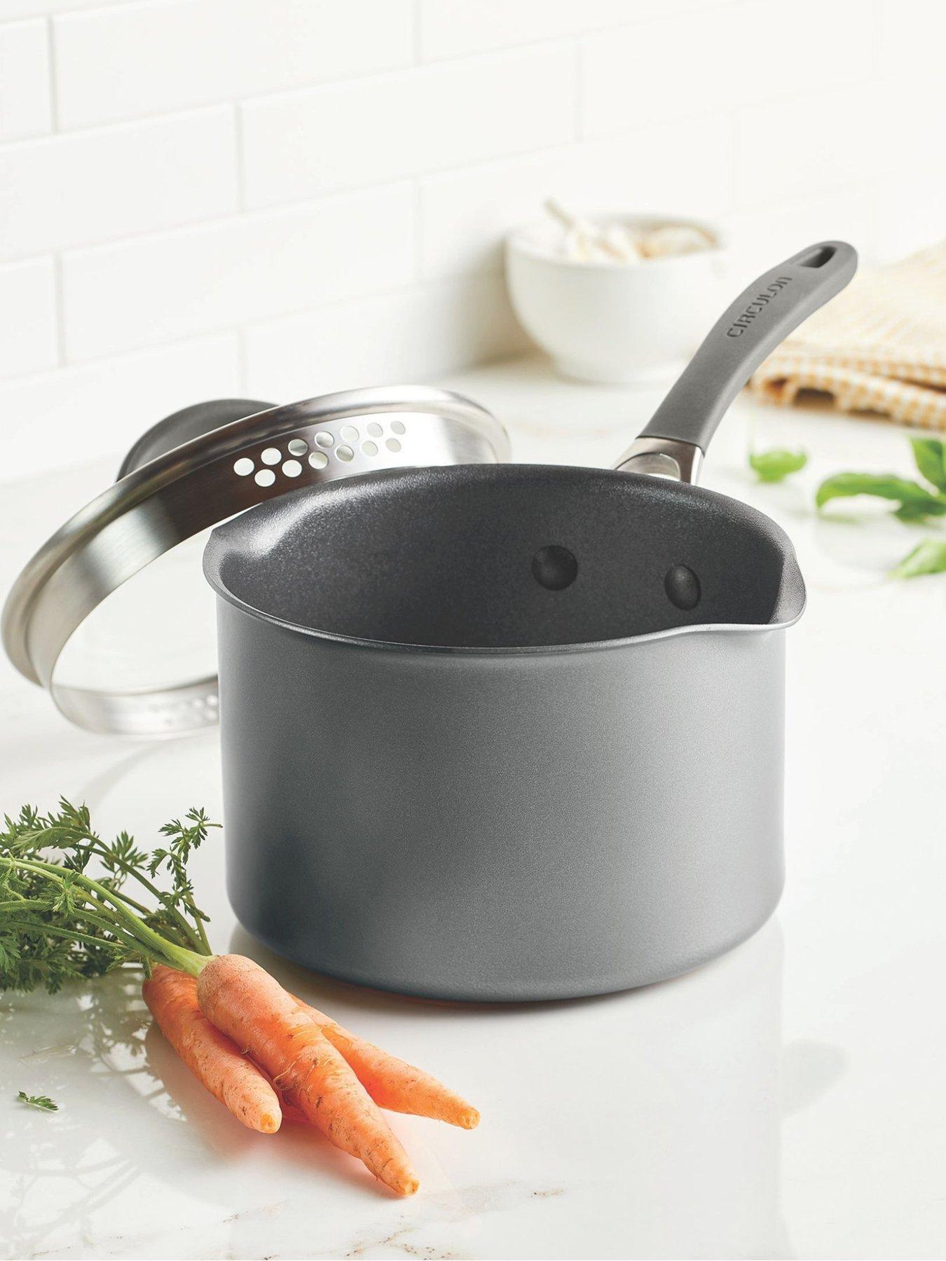 Circulon Scratchdefense A1 Series Straining Saucepan, 18cm/2.8l