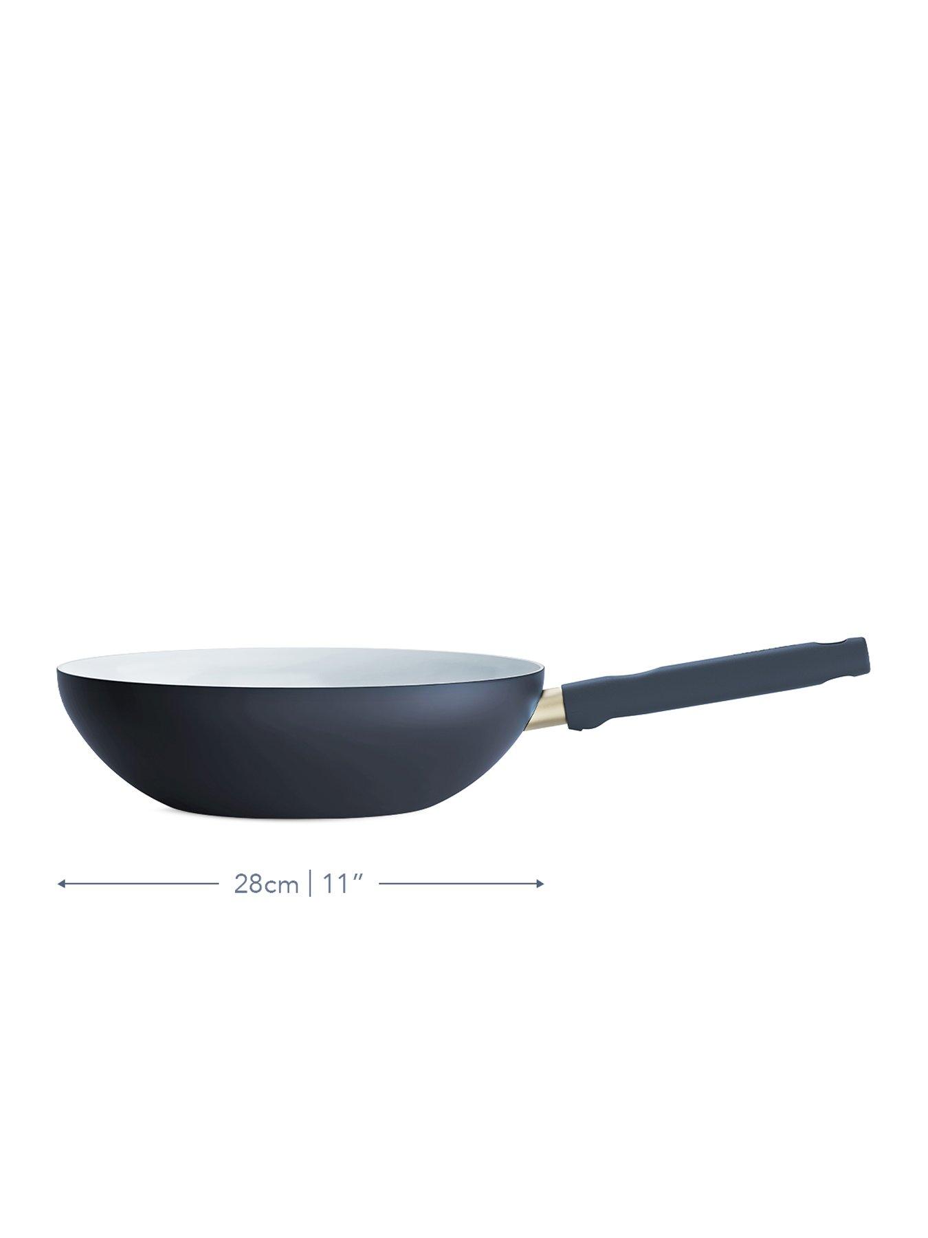 Image 2 of 5 of Prestige Ceramic Edition - 28cm Non-stick Wok / Stirfry: French Navy