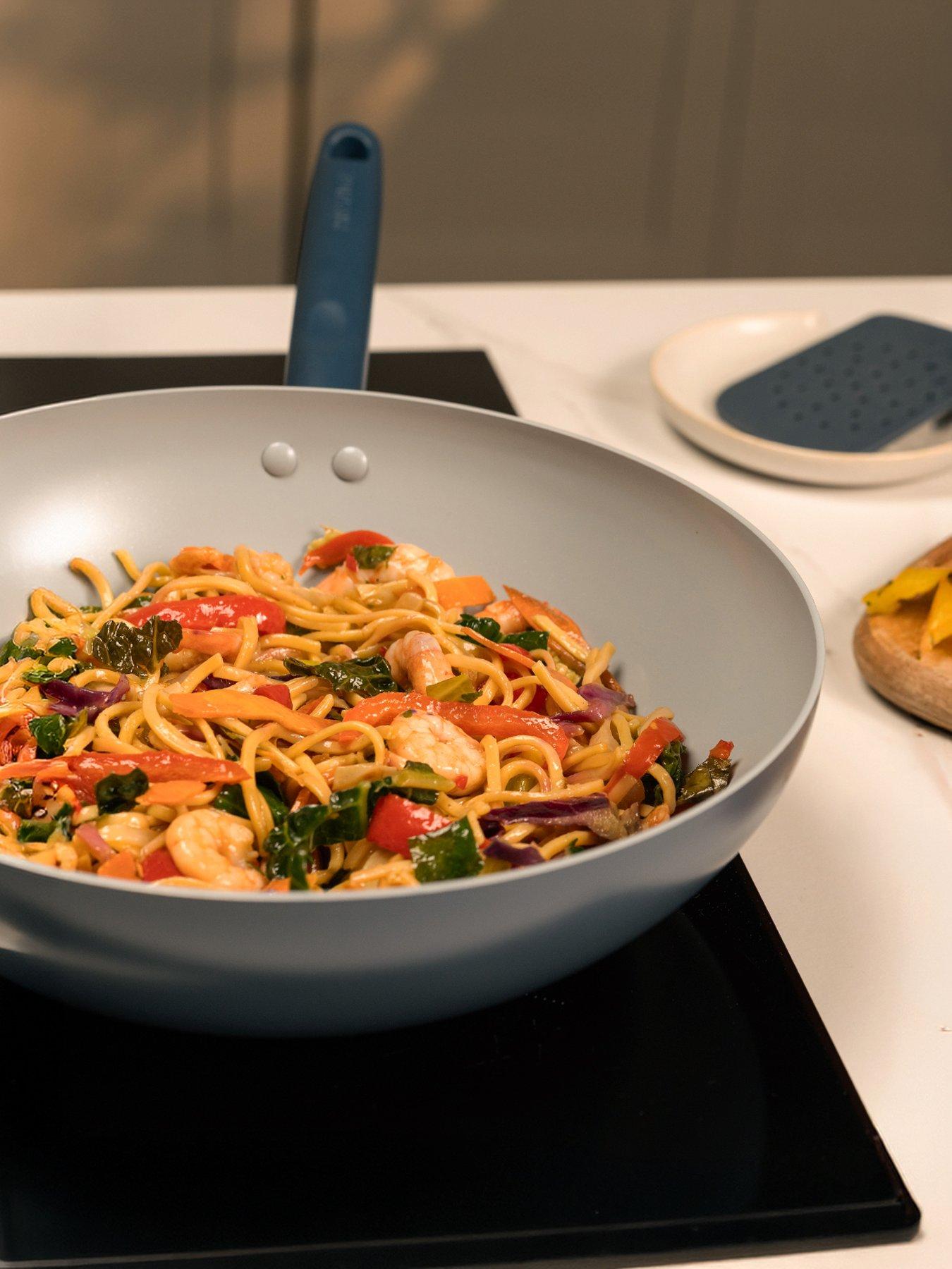 Image 5 of 5 of Prestige Ceramic Edition - 28cm Non-stick Wok / Stirfry: French Navy