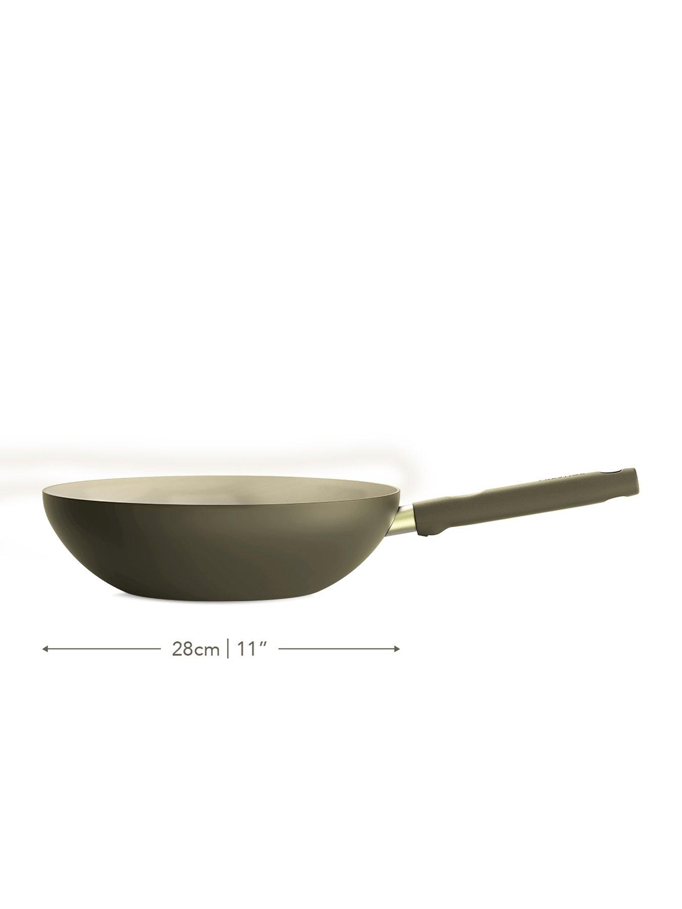 Image 2 of 5 of Prestige Ceramic Edition - 28cm Non-stick Wok / Stirfry: Urban Olive