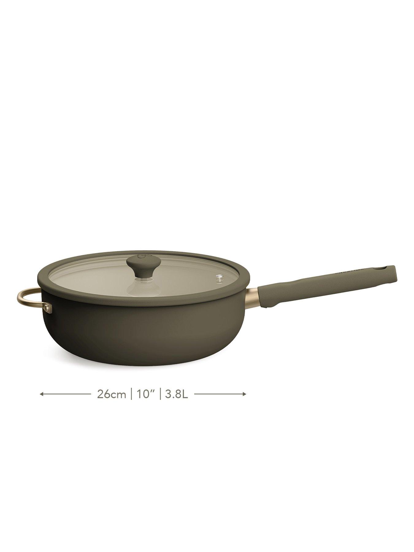 Image 2 of 5 of Prestige Ceramic Edition - 26cm Non-stick Multipan With Helper Handle: Urban Olive