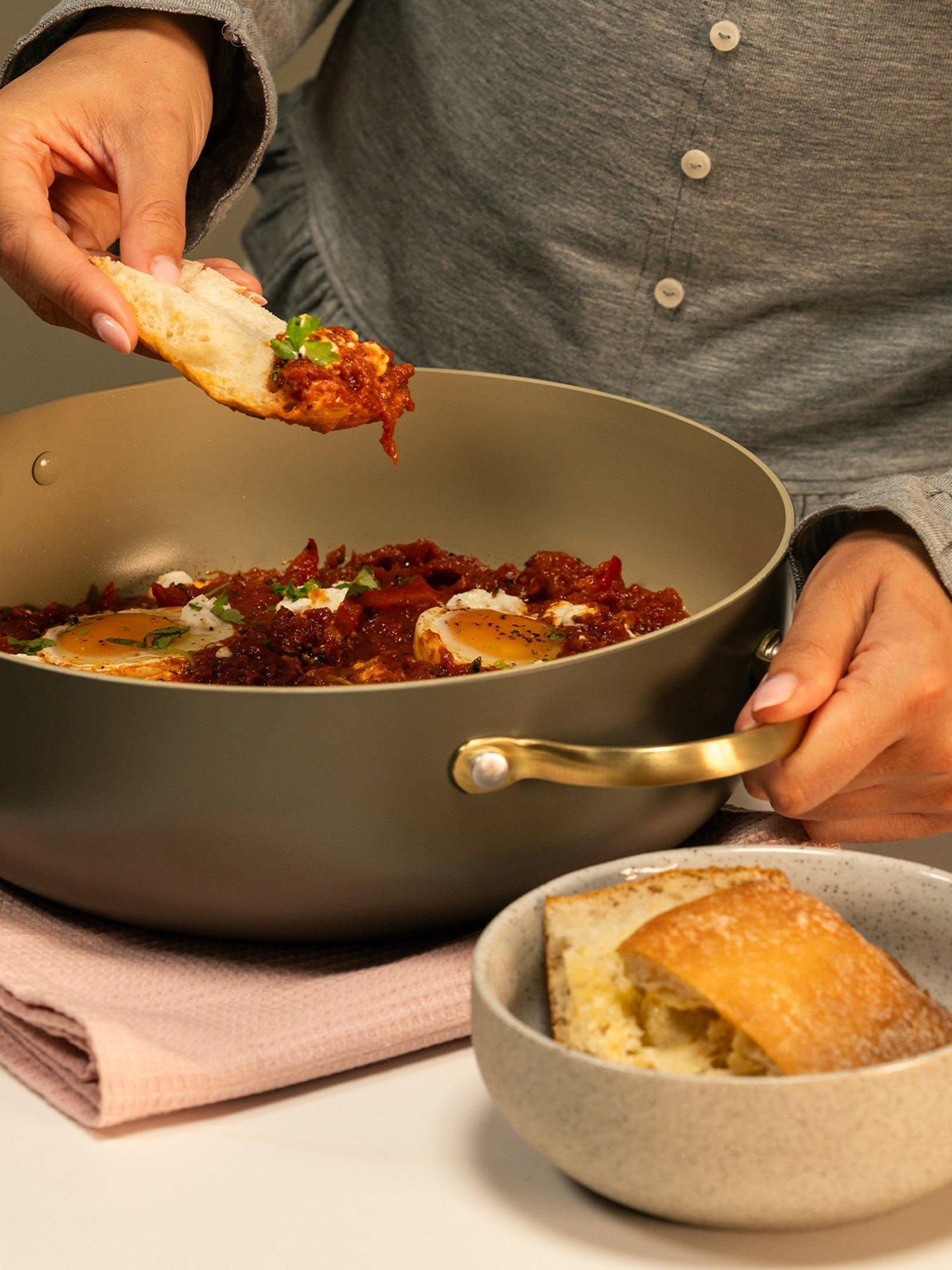 Image 4 of 5 of Prestige Ceramic Edition - 26cm Non-stick Multipan With Helper Handle: Urban Olive