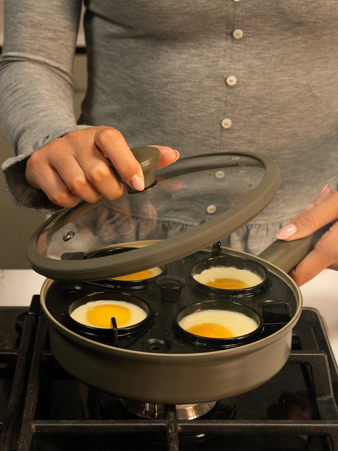 Image 3 of 5 of Prestige Ceramic Edition - 20cm Non-stick Egg Poacher: Urban Olive