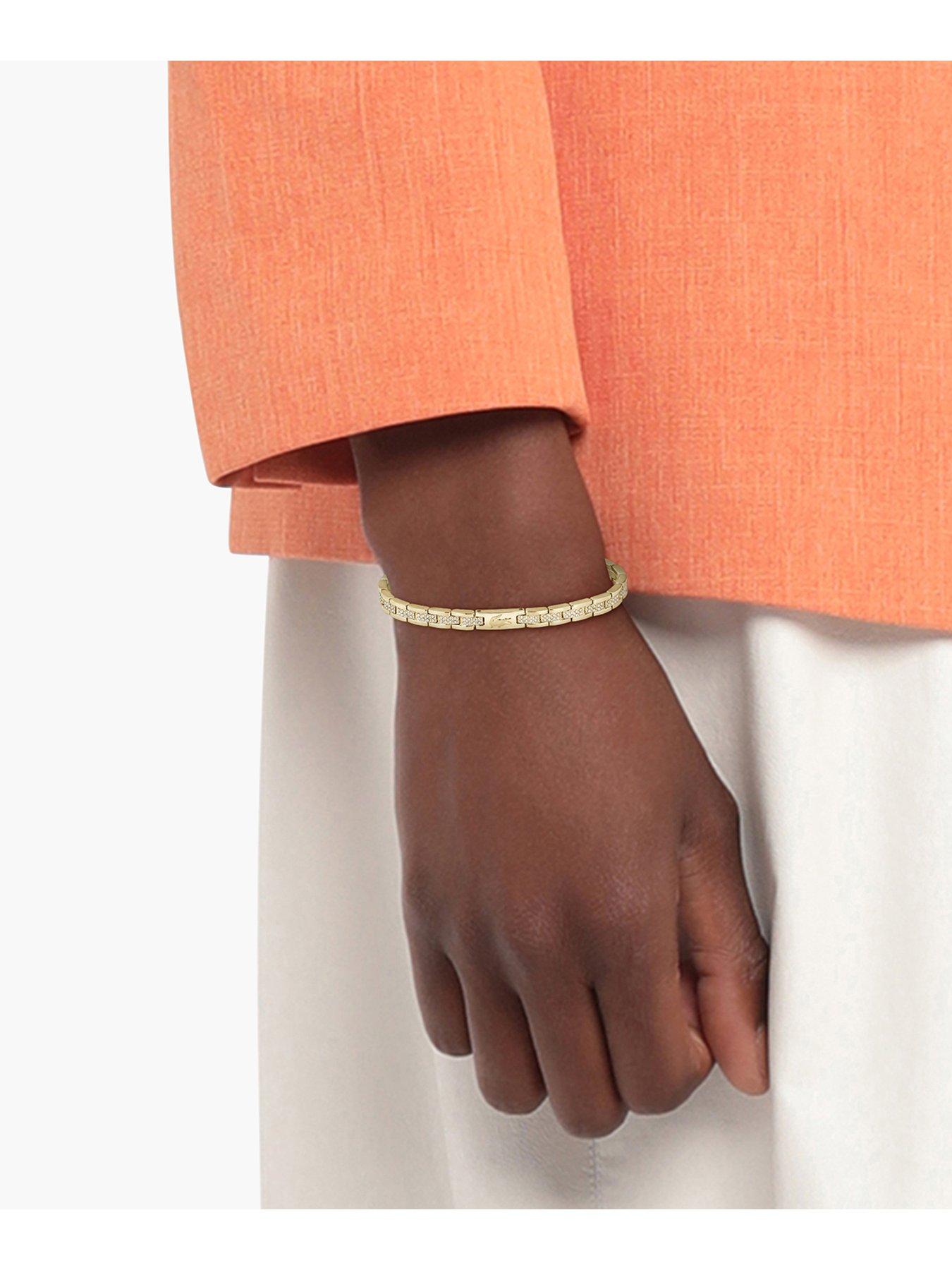 Image 4 of 4 of Lacoste Metropole Gold Bracelet with Crystals