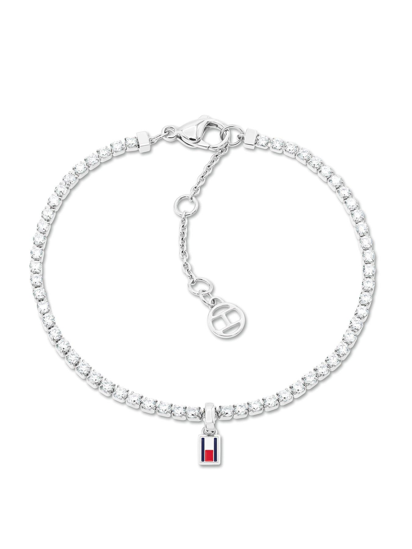 Image 1 of 2 of Tommy Hilfiger Women's  Stainless Steel and Crystal Tennis Bracelet