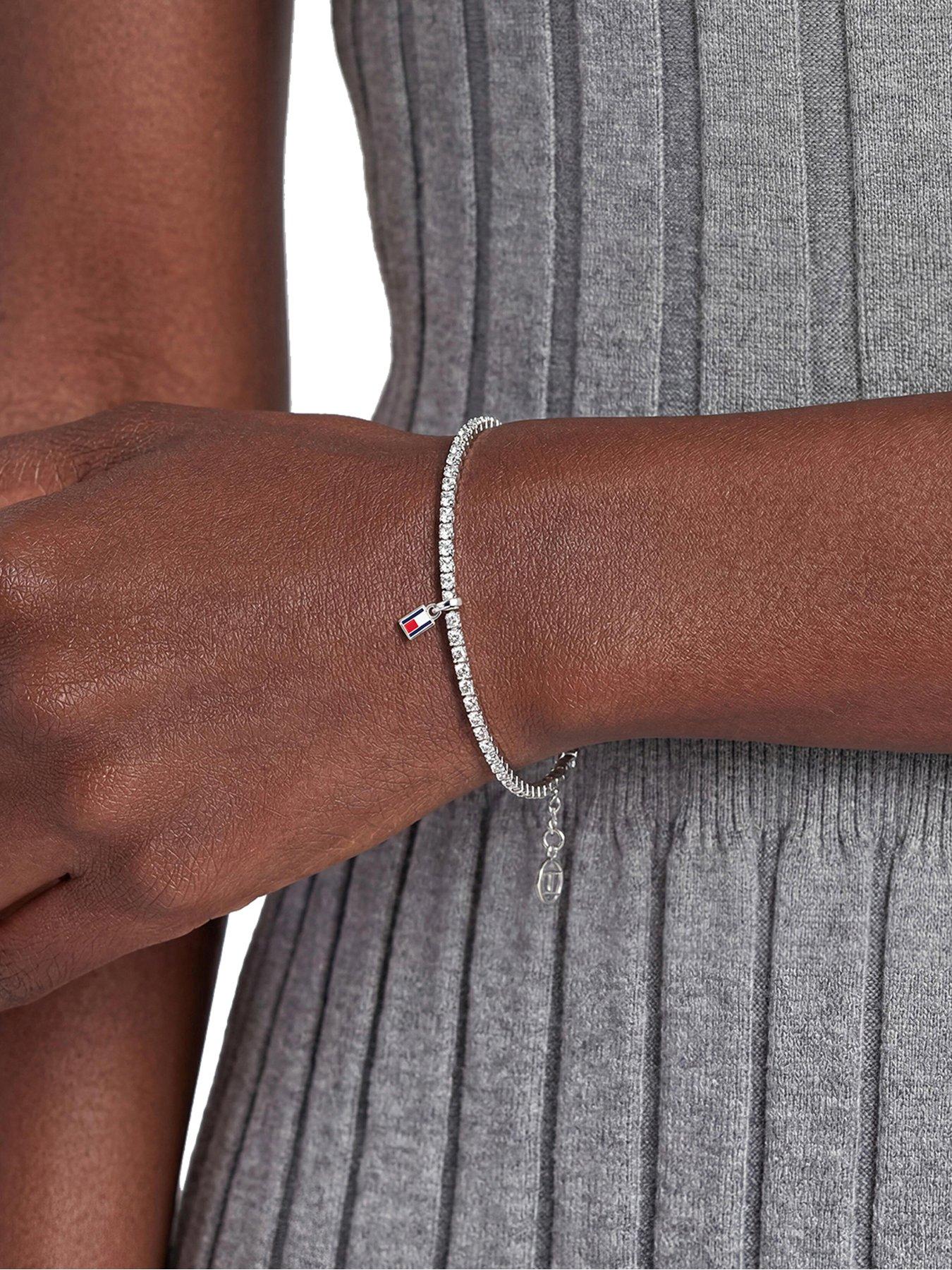 Image 2 of 2 of Tommy Hilfiger Women's  Stainless Steel and Crystal Tennis Bracelet