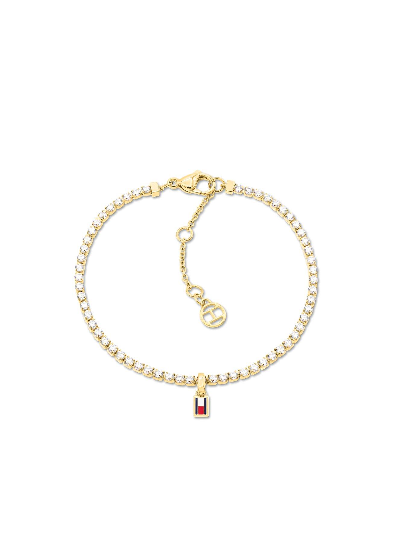 Image 2 of 4 of Tommy Hilfiger Women's Gold Plated and Crystal Tennis Bracelet