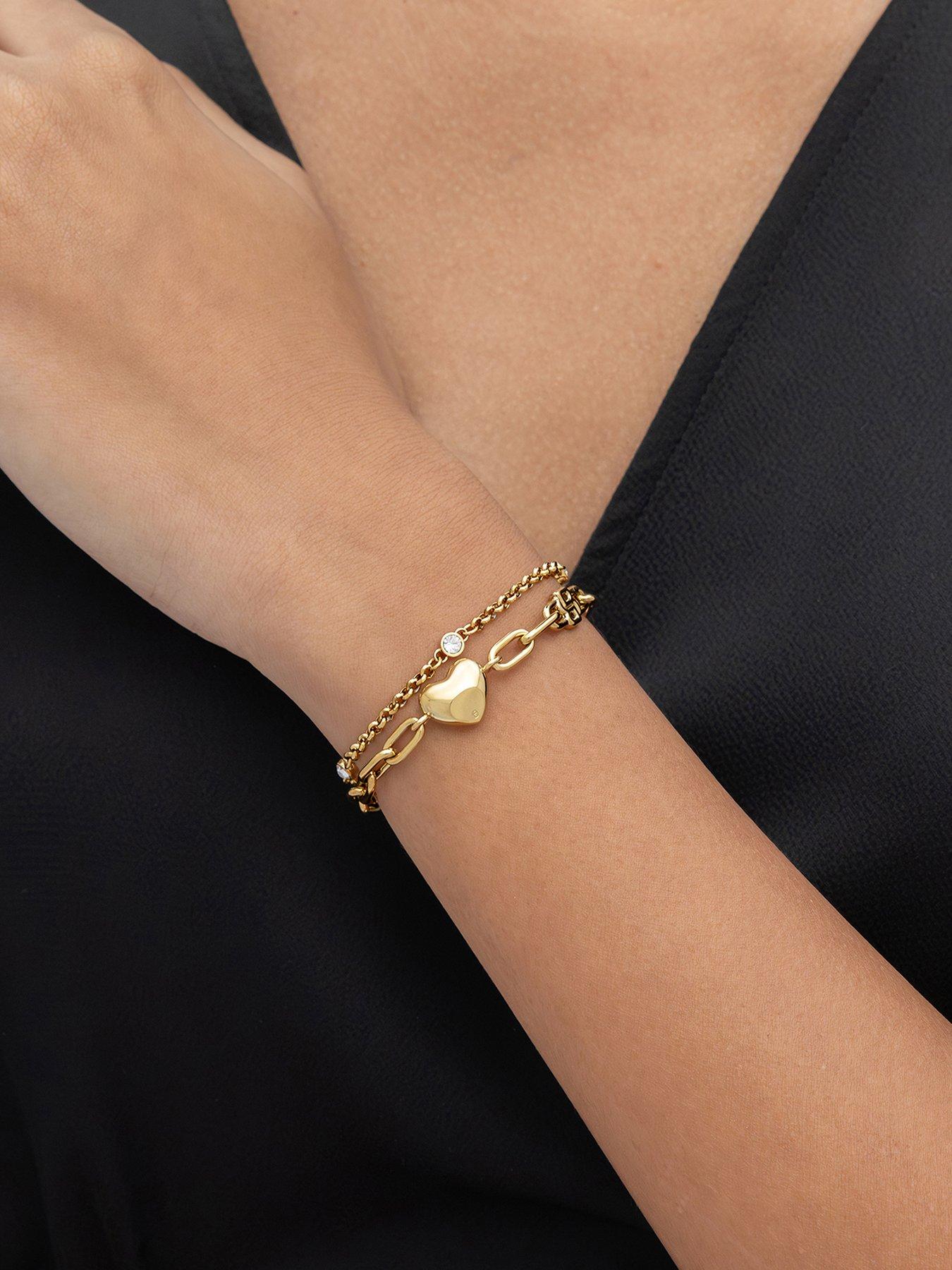 BOSS Ladies BOSS Amara Light Yellow Gold PVD Bracelet