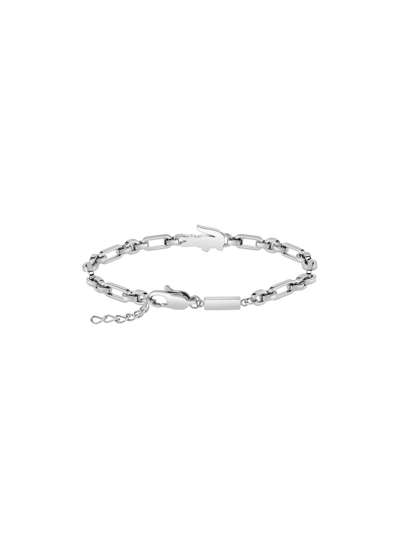 Image 2 of 5 of Lacoste Men's Arthor Stainless Steel and Green Enamel Crocodile Bracelet
