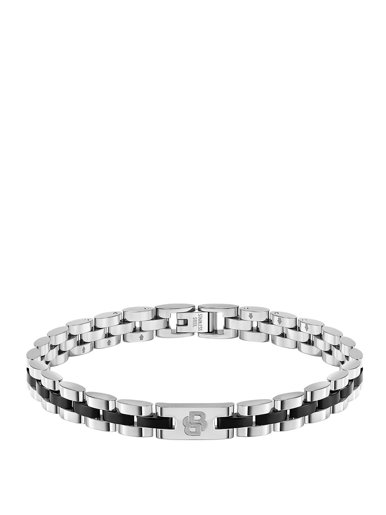 Image 1 of 7 of BOSS Gents BOSS Archer Two-Tone (Stainless Steel/Black PVD) Bracelet